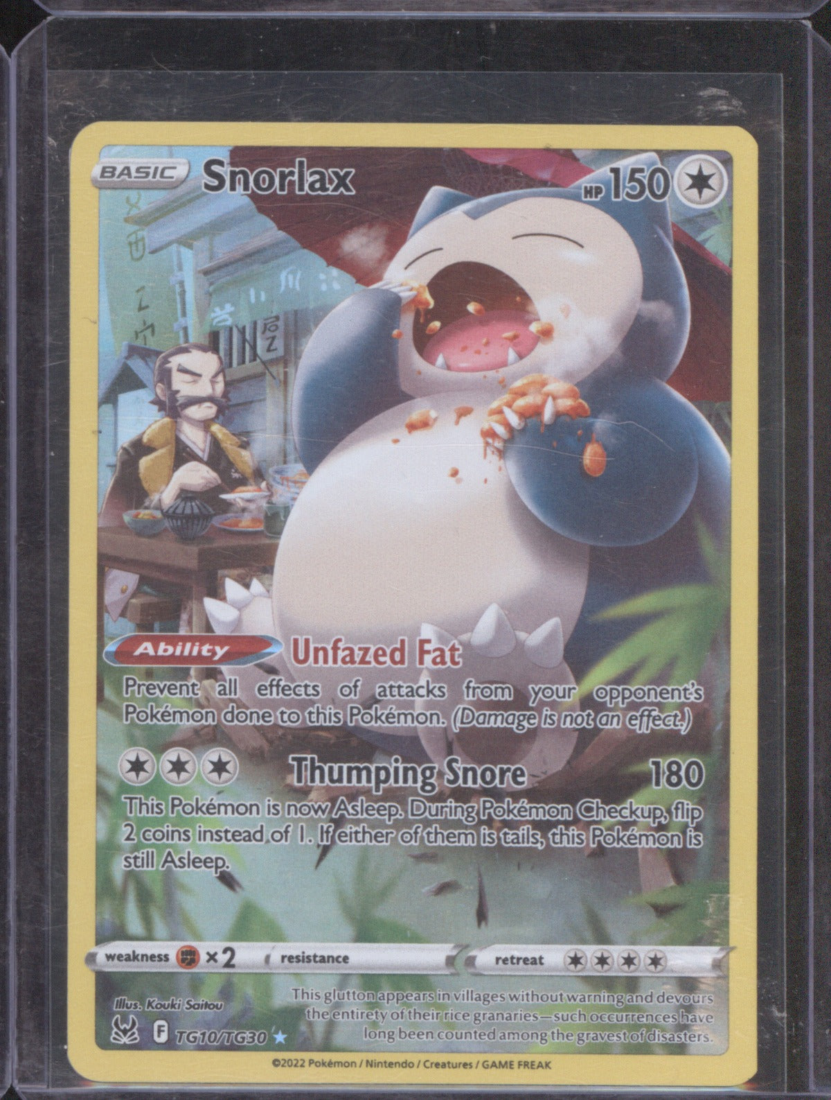 Snorlax 2022 Pokémon Lost Origin TG10/TG30 Trainer Gallery Holo