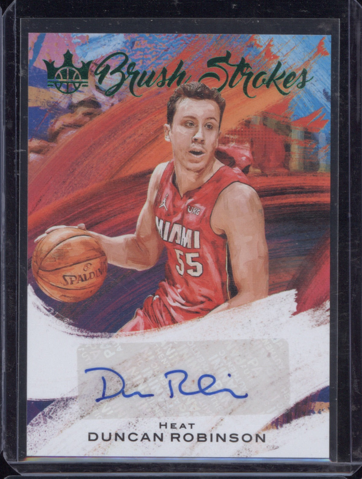2020-21 Panini Court Kings BR-DRB Duncan Robinson Brush Strokes Auto Jade