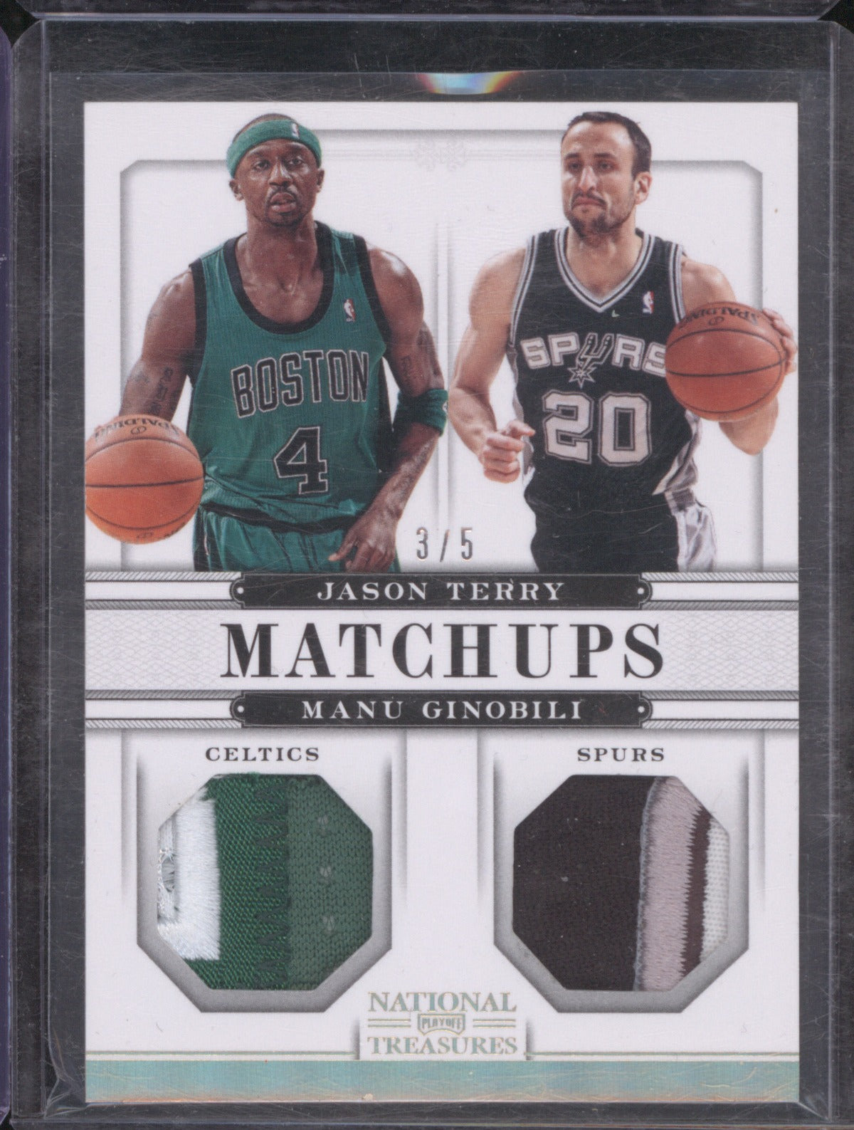 2012 Panini National Treasures Jason Terry & Manu Ginobili Matchups Dual 3/5