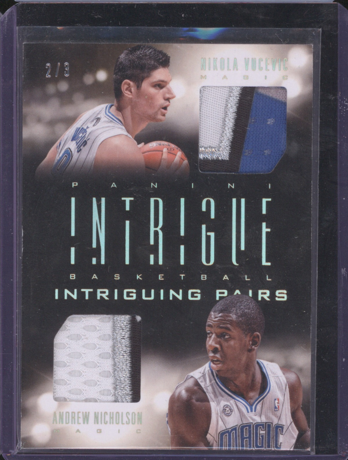 2012 Panini Intrigue Nikola Vucevic Andrew Nicholson Intriguing Pairs RC 2/3