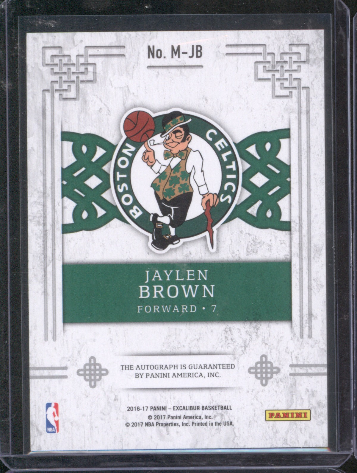 2016 Panini Excalibur Jaylen Brown Manuscripts Auto 022/149