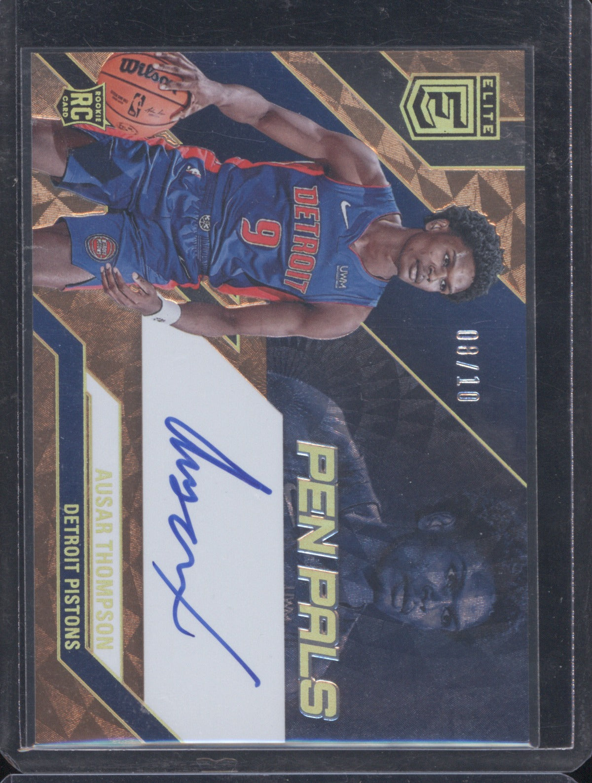 2023 Panini Donruss Elite Ausar Thompson Pen Pals Gold 8/10