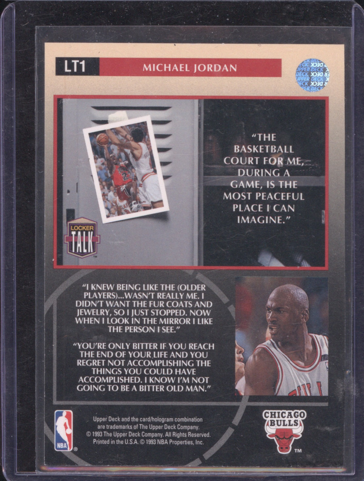 1993 Upper Deck Michael Jordan LT1 Locker Talk