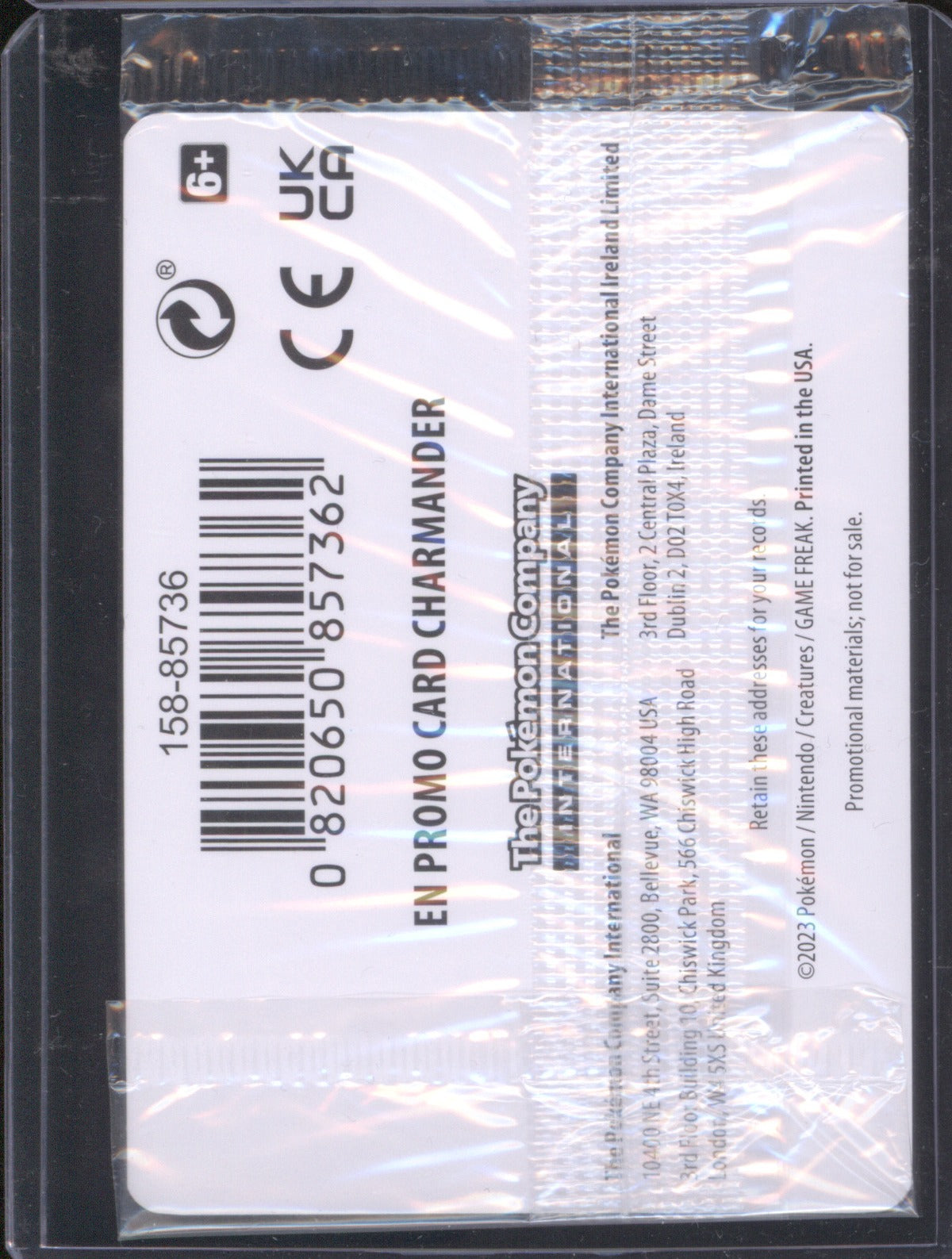 Charmander 004/165 2023 Pokemon 151 EB Games Sealed Promo