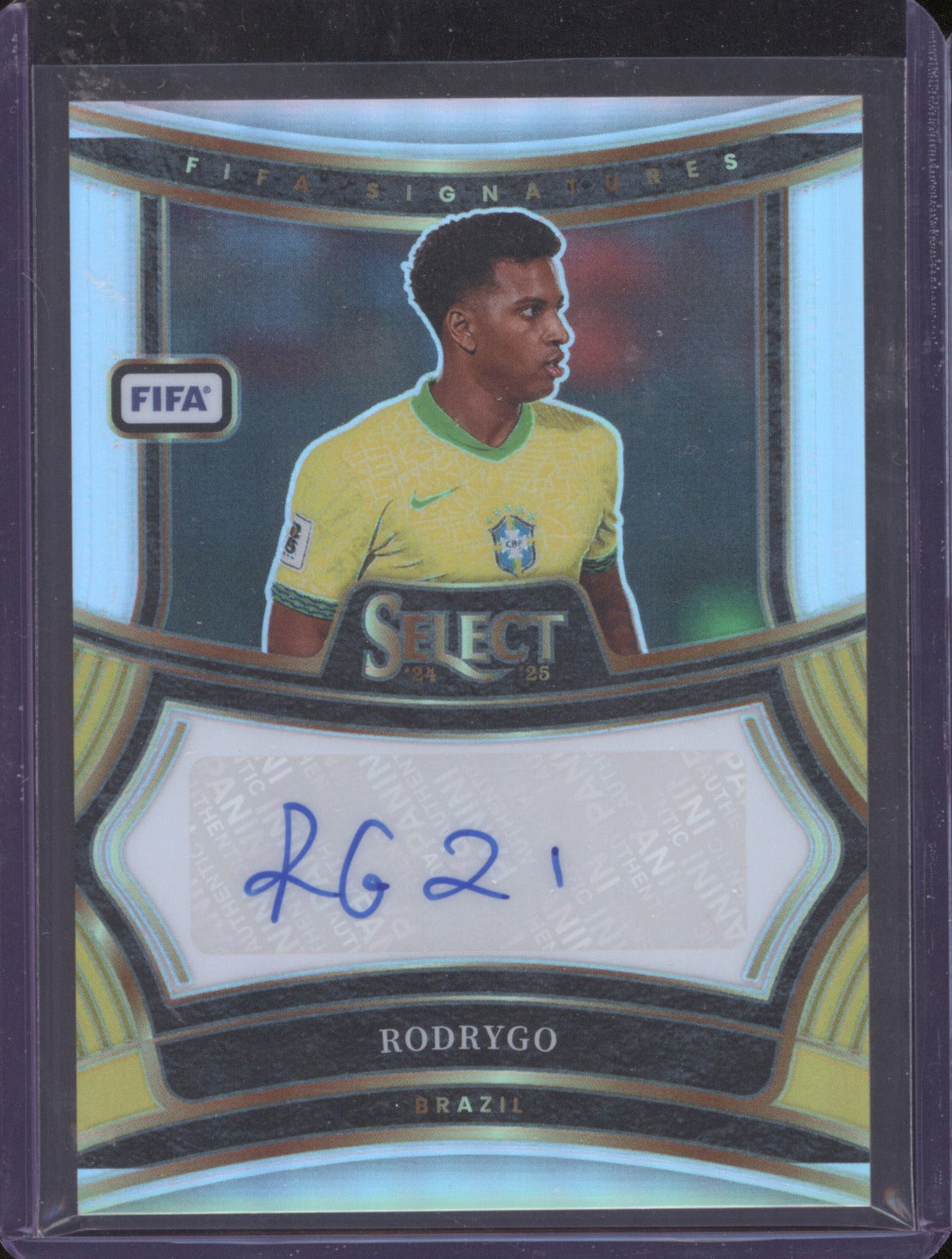 2024-25 Panini Select FIFA Rodrygo S-RD FIFA Signatures Silver Brazil