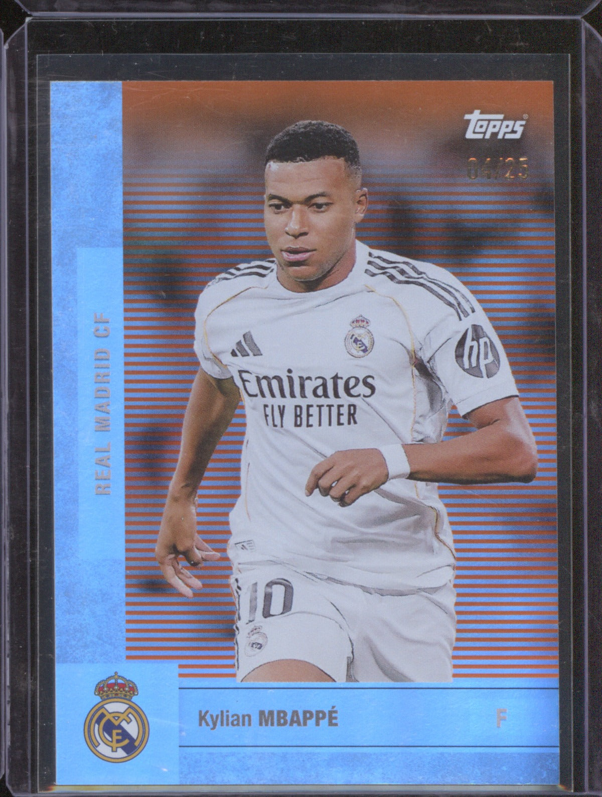 2025-26 Topps Real Madrid Team Set Kylian Mbappé Orange Foil /25