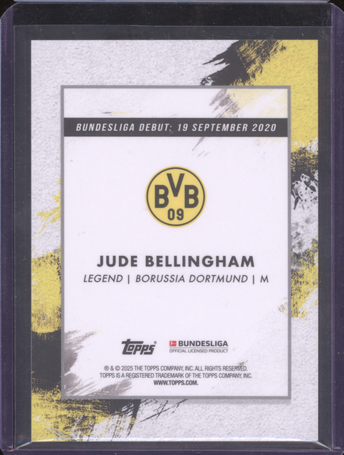 2024-25 Topps Inception Bundesliga Jude Bellingham Inception Point Purple /49