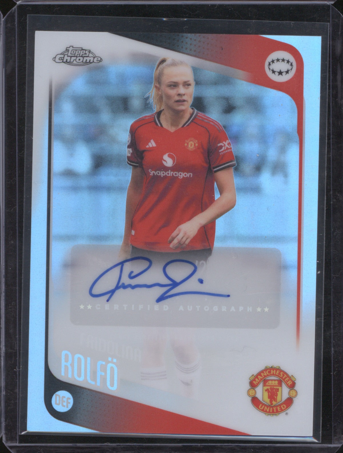 Fridolina Rolfö 2025 Topps Chrome UEFA Women’s CL Auto Refractor