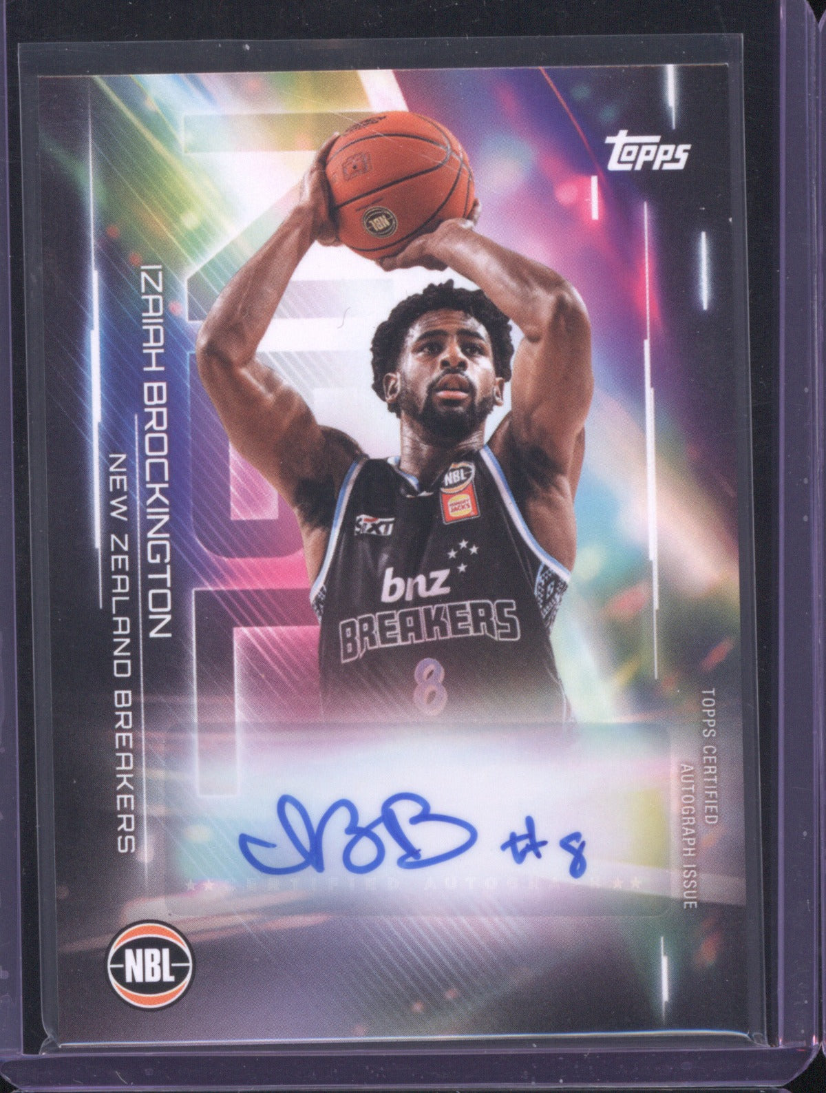 Izaiah Brockington 2025-26 Topps NBL Basketball Auto NA-IB NZ Breakers