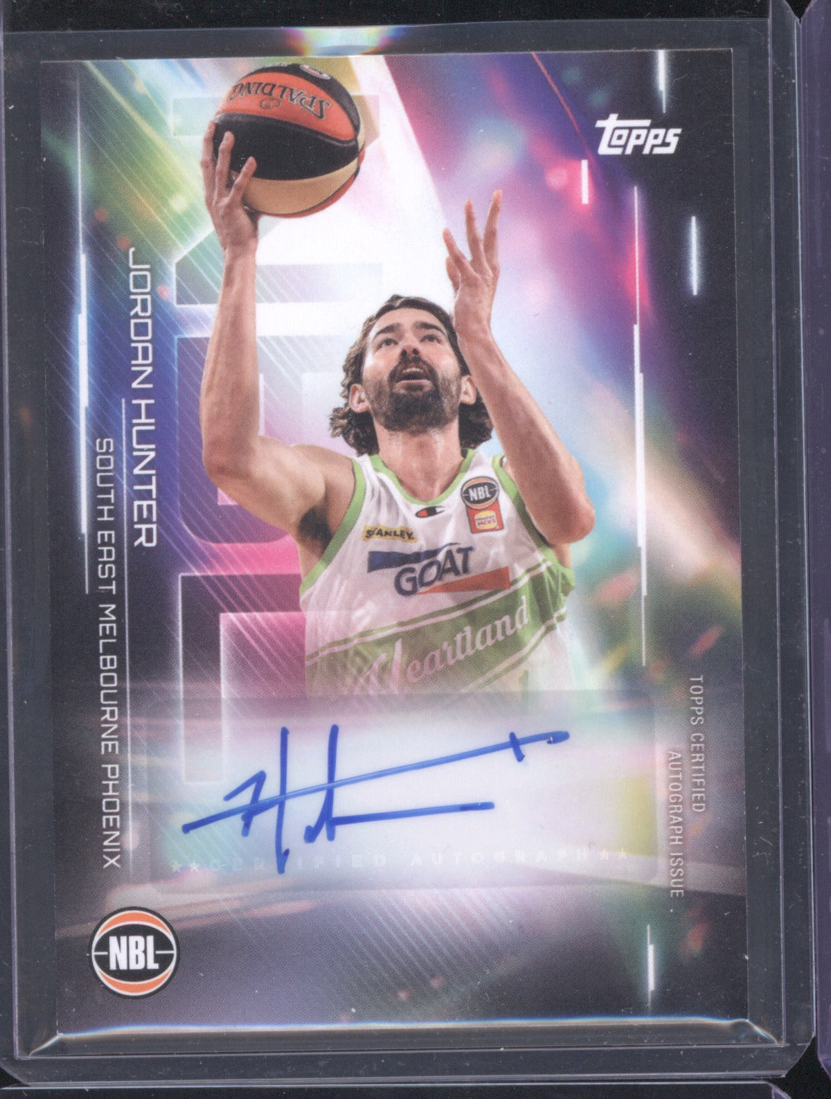 Jordan Hunter 2025-26 Topps NBL Basketball Auto NA-JH S.E Melbourne Phoenix