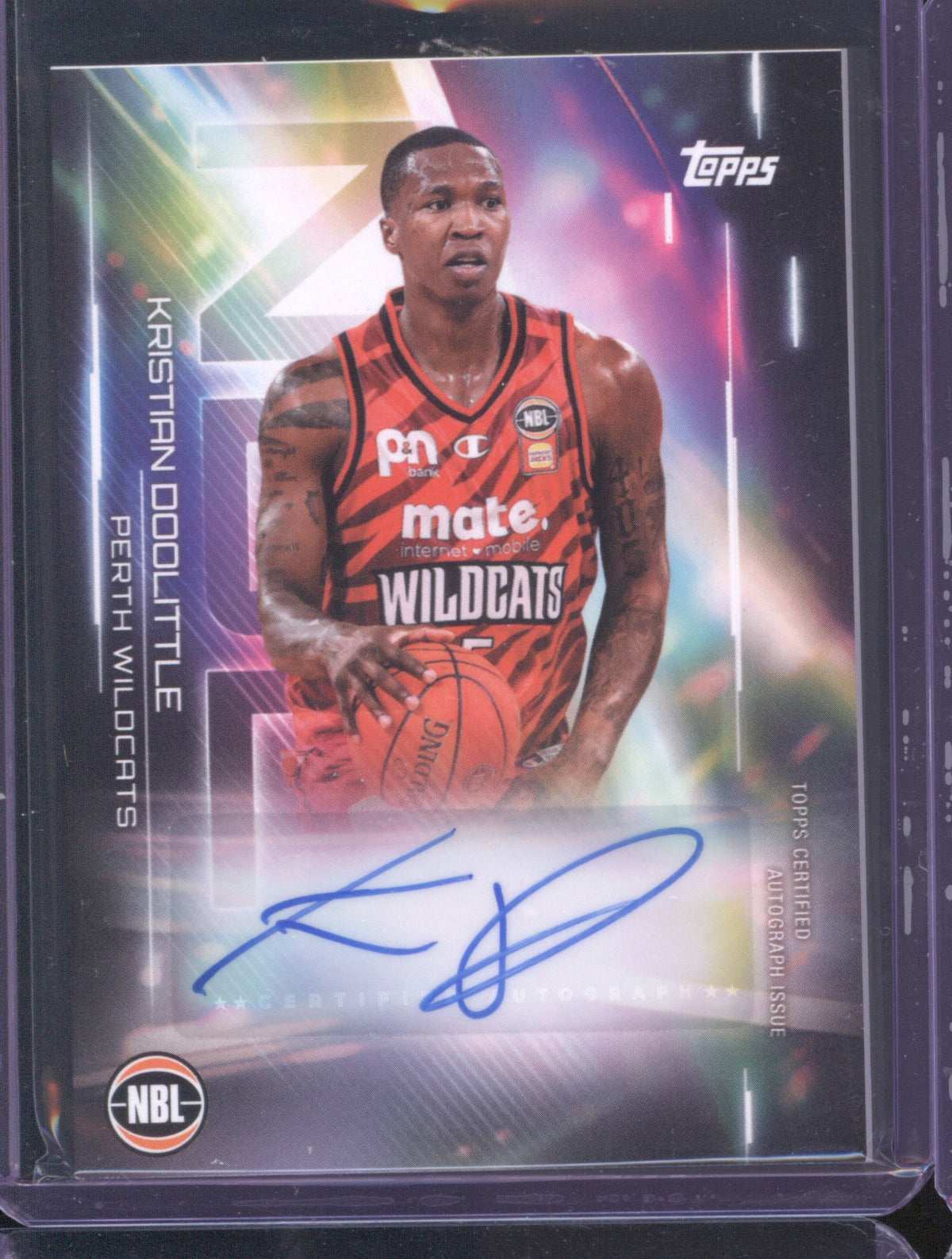 Kristian Doolittle 2025-26 Topps NBL Basketball Auto NA-KD Perth Wildcats