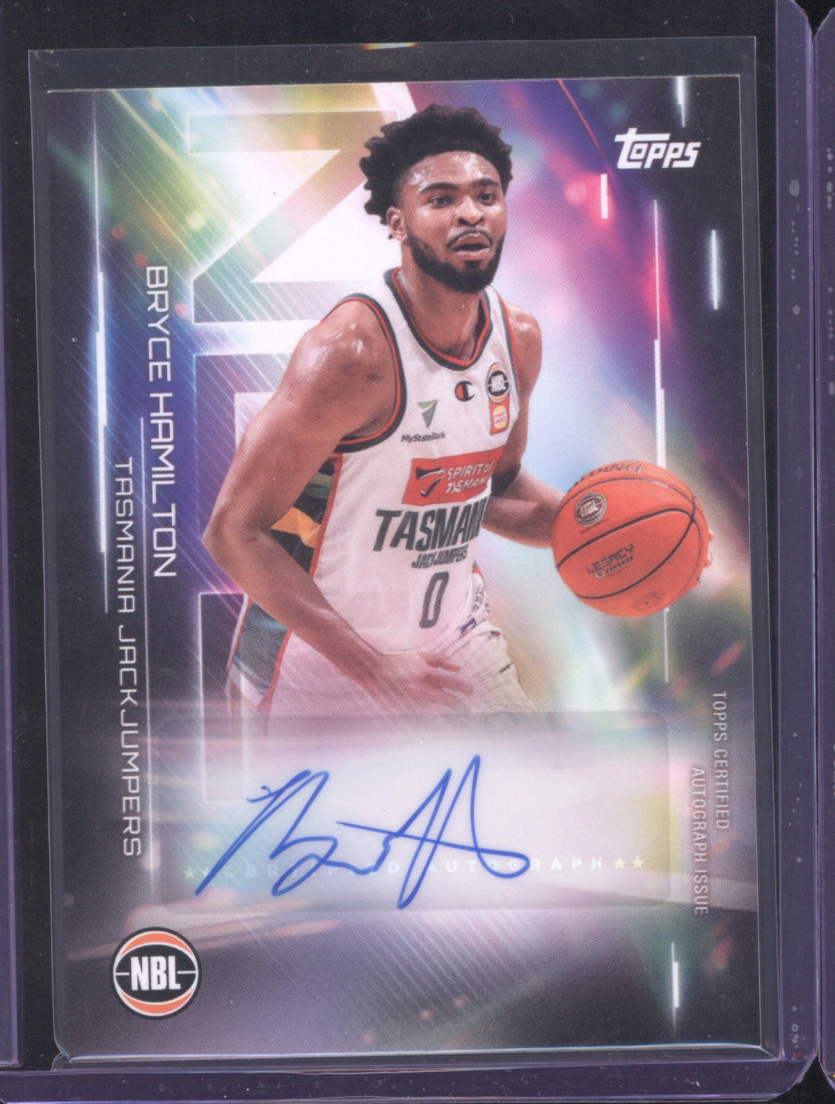 Bryce Hamilton 2025-26 Topps NBL Basketball Auto NA-BHA Tasmania JackJumpers