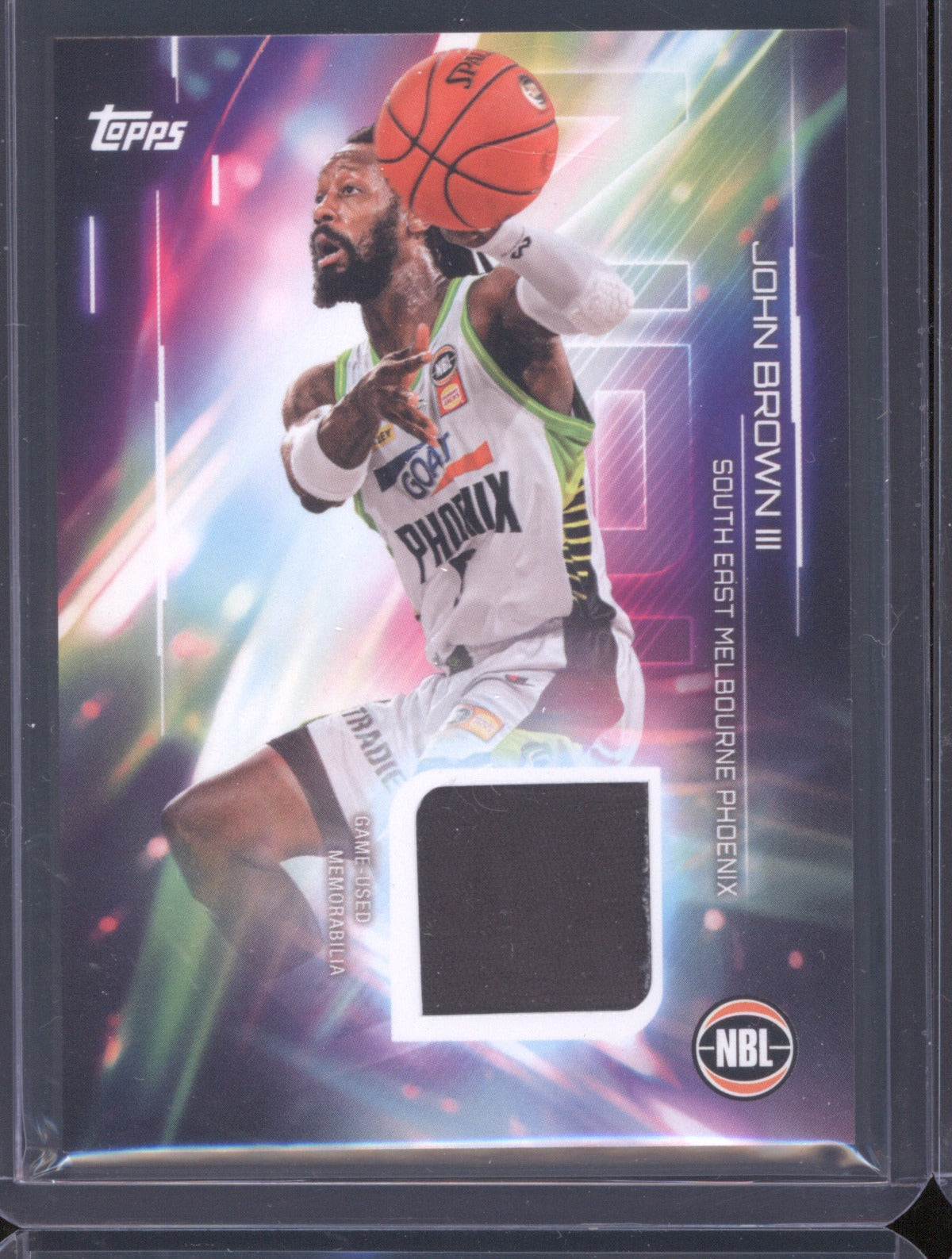 John Brown III 2025-26 Topps Basketball Relics NR-JBIII S.E Melbourne Phoenix