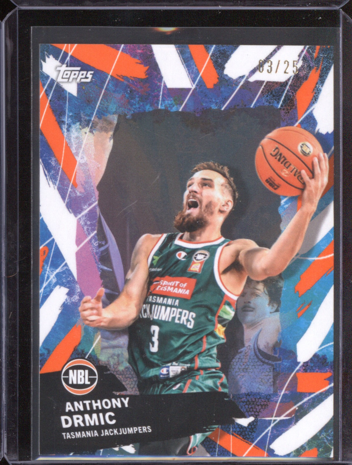 Anthony Drmic 2025-26 Topps NBL Basketball Base Orange 94 Tasmania /25