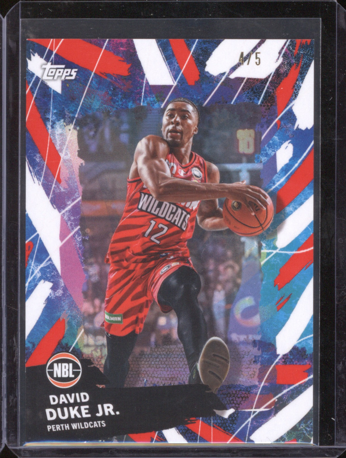 David Duke Jr. 2025-26 Topps NBL Basketball Base Red 64 Perth Wildcats /5
