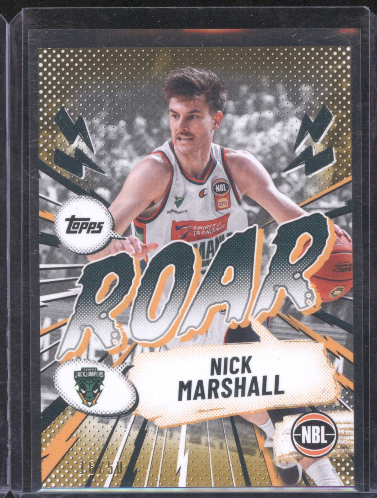 Nick Marshall 2025-26 Topps NBL Basketball Roar Gold R-18 Tasmania /50