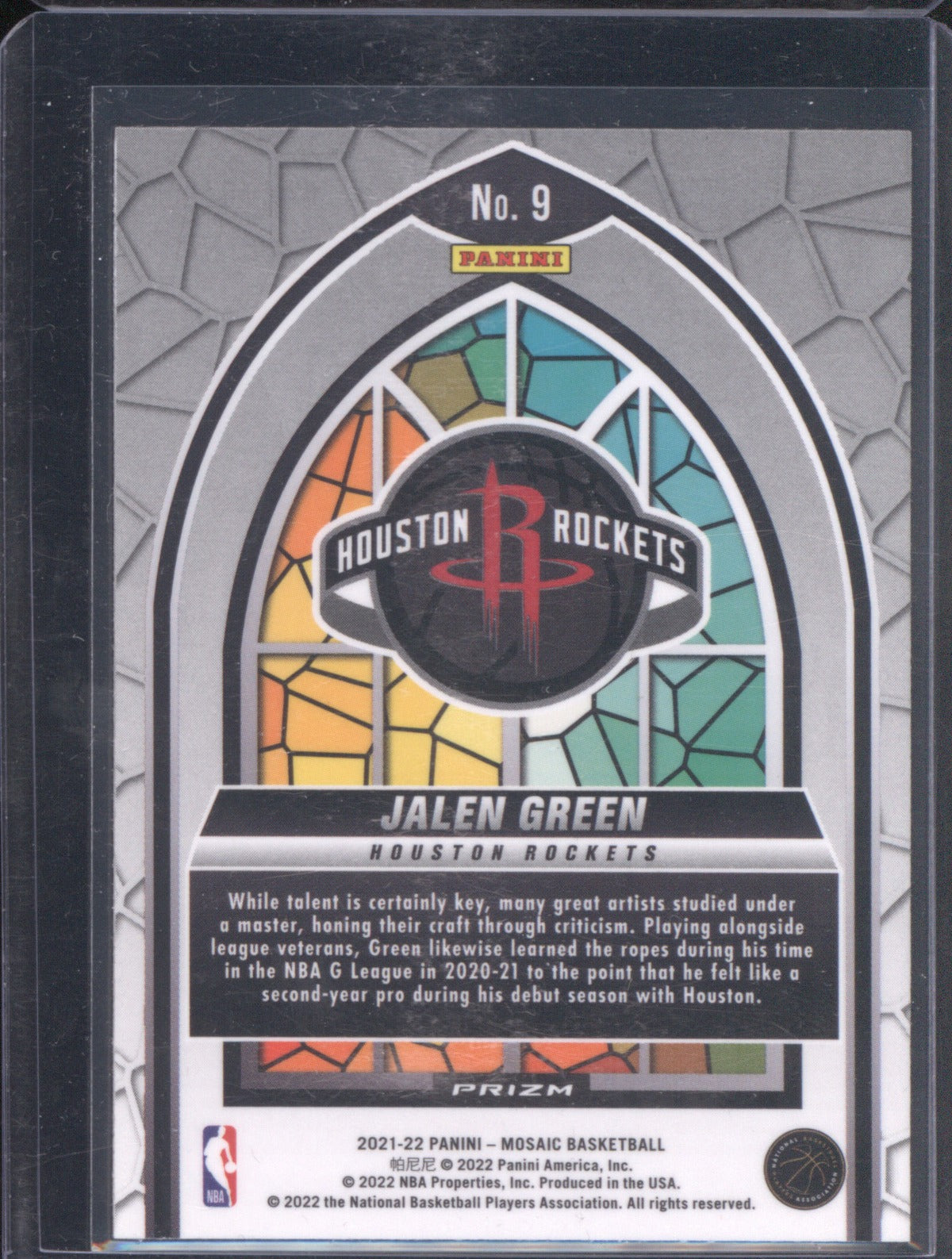 Jalen Green 2021 Panini Mosaic #9 Stained Glass