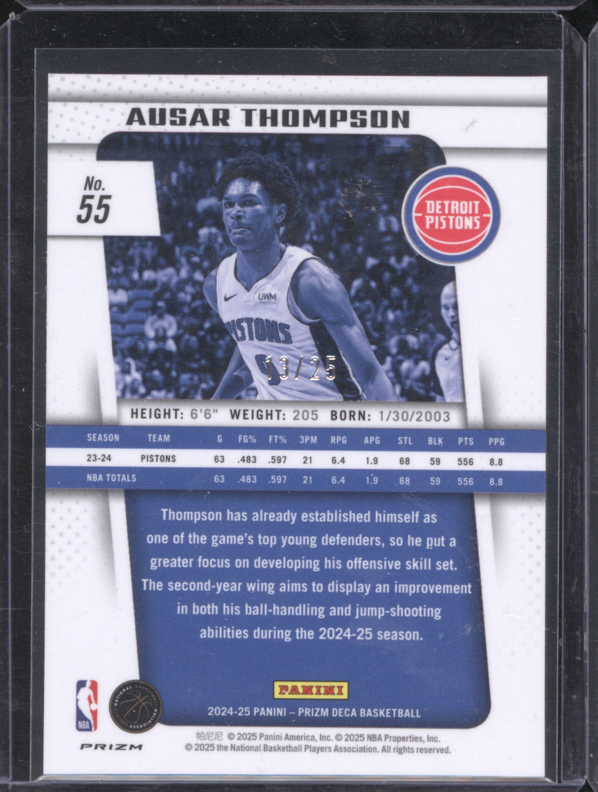 Ausar Thompson 2024 Panini Prizm DECA Mojo 13/25