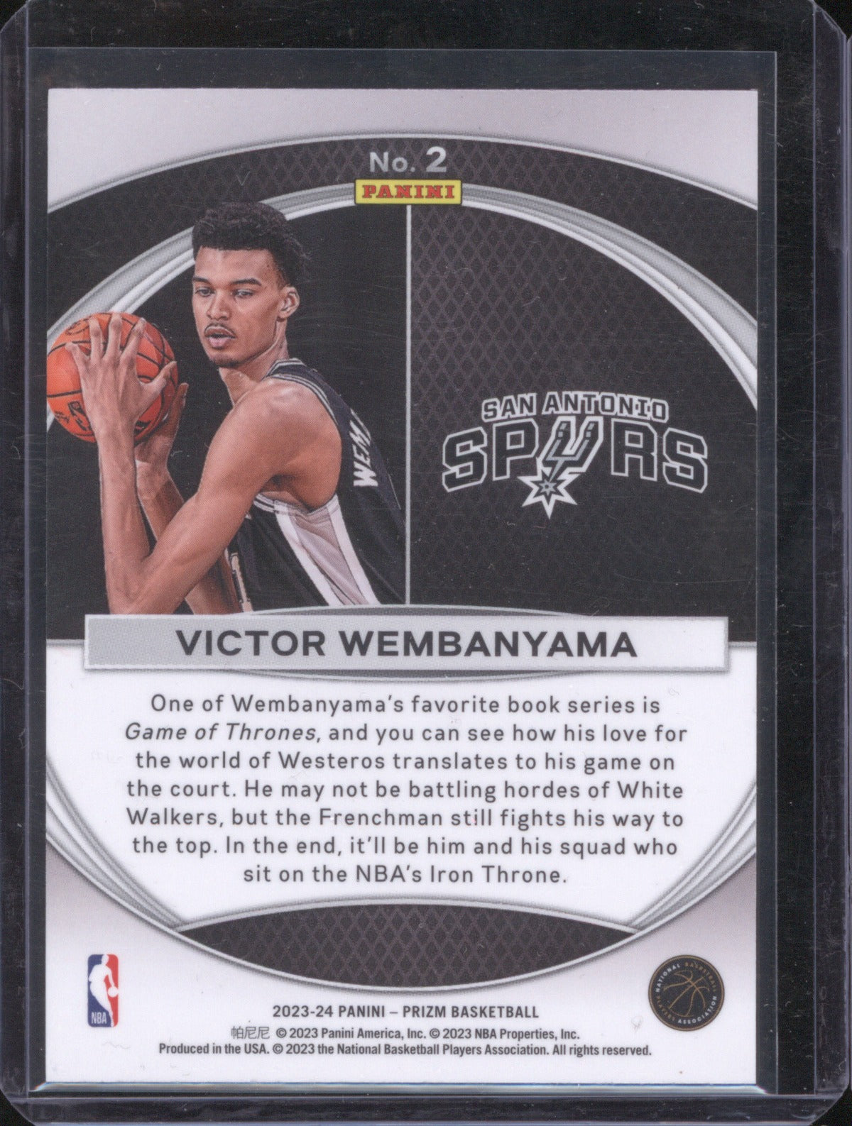 Victor Wembanyama 2023 Panini Prizm #2 Global Reach Global Reach RC