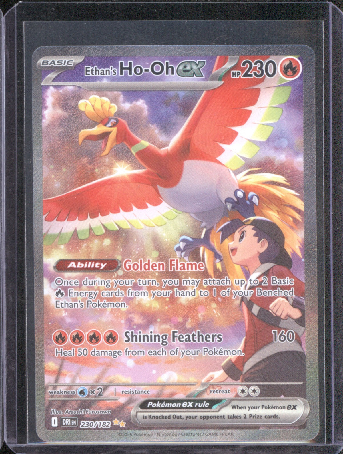 2025 Pokémon Destined Rivals Ethan's Ho-Oh ex 230/182 Special Illustration Rare