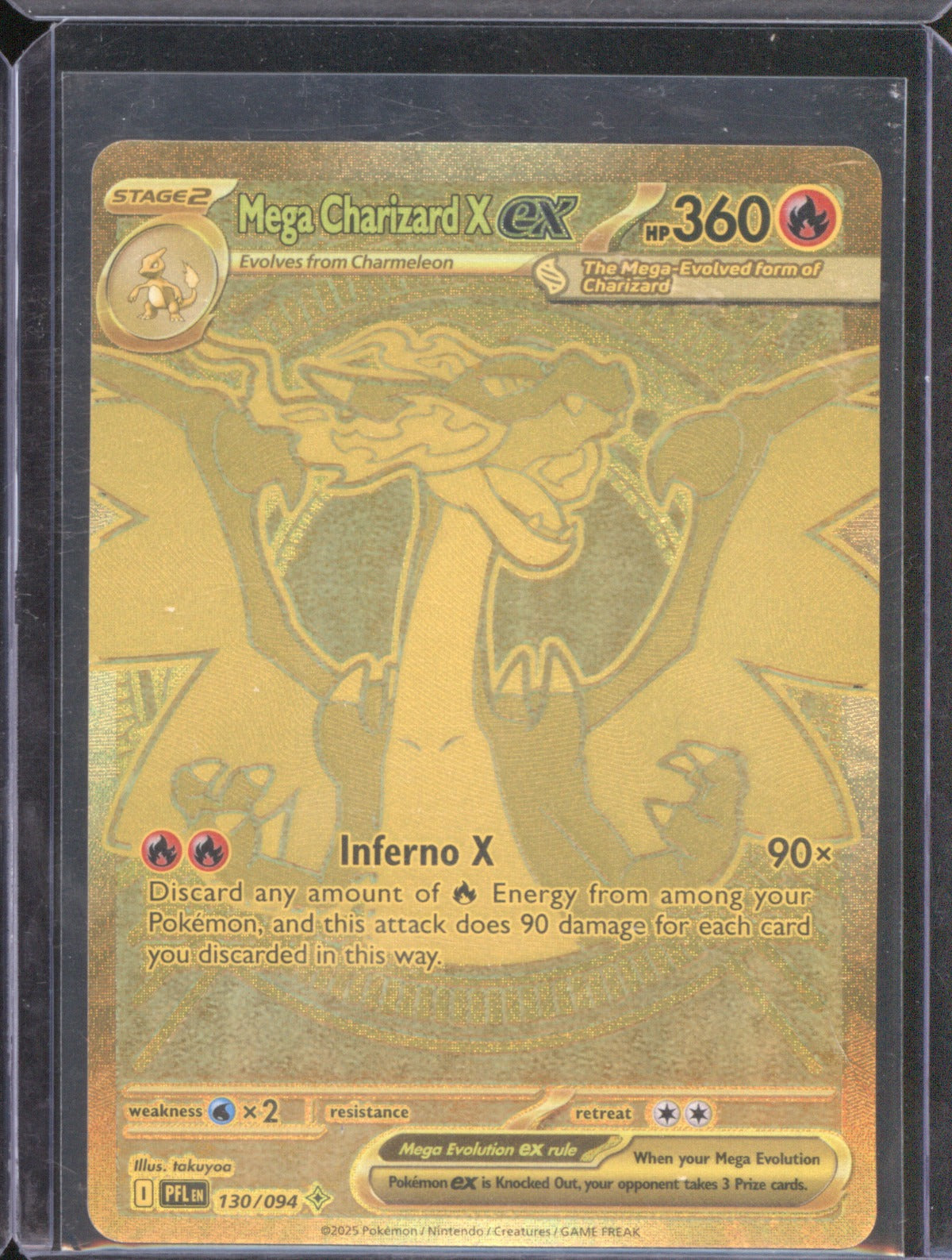 Mega Charizard X EX Pokemon Phantasmal Flames 130/094 Hyper Rare