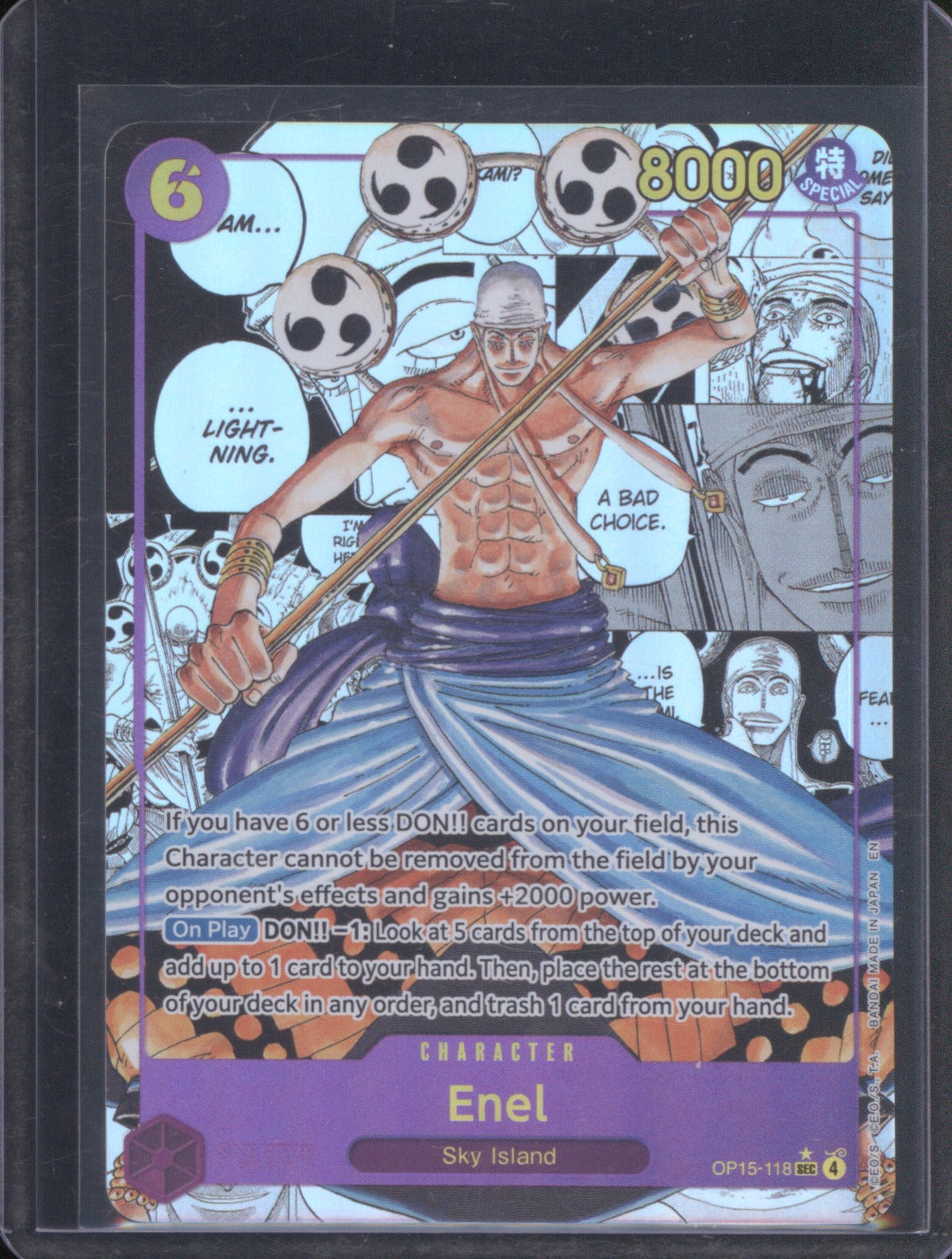 2026 Adventure on Kami's Island Bandai Sky Island Enel OP15-118 Manga