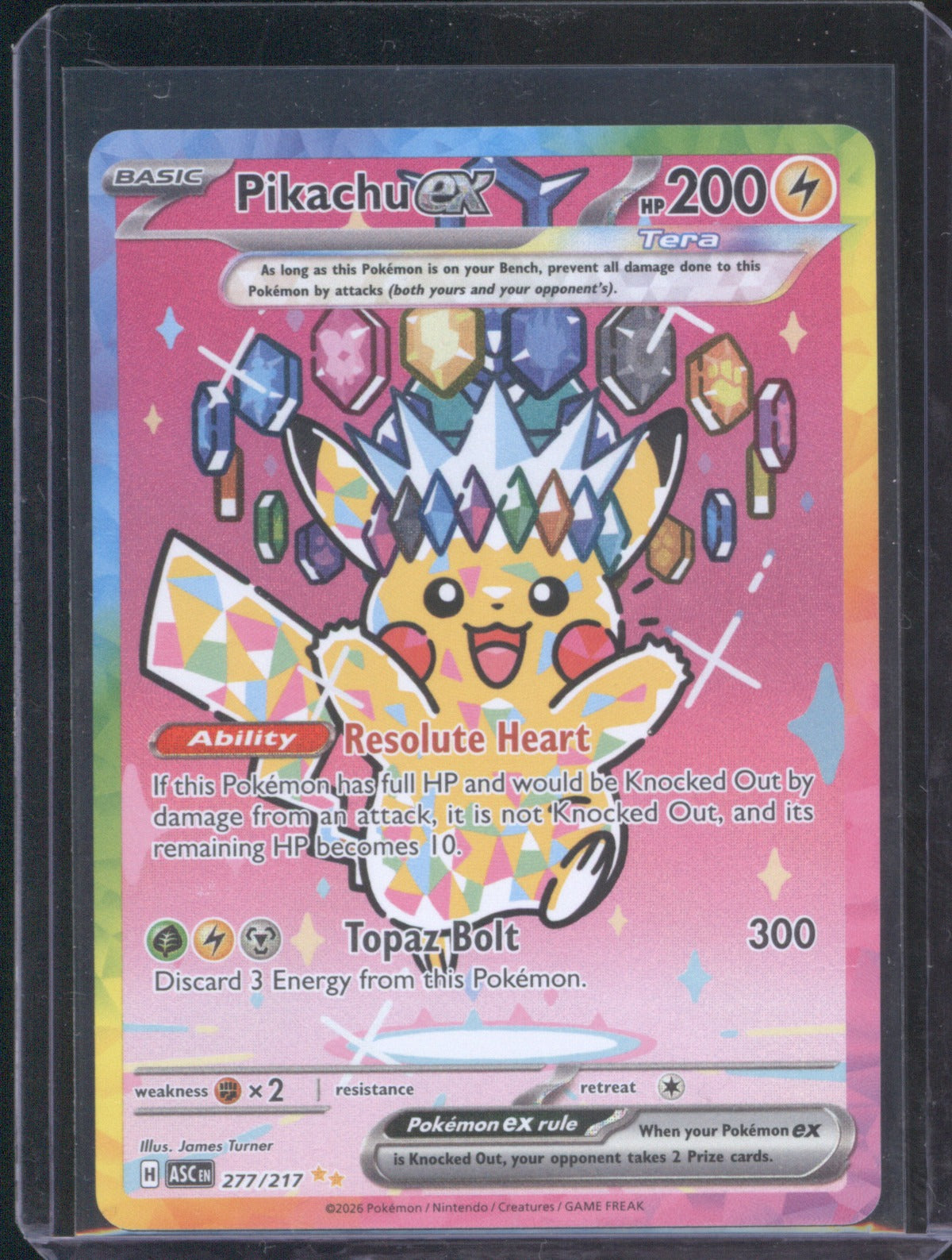 2026 Pokémon Ascended Heroes Pikachu ex 277/217 Special Illustration Rare