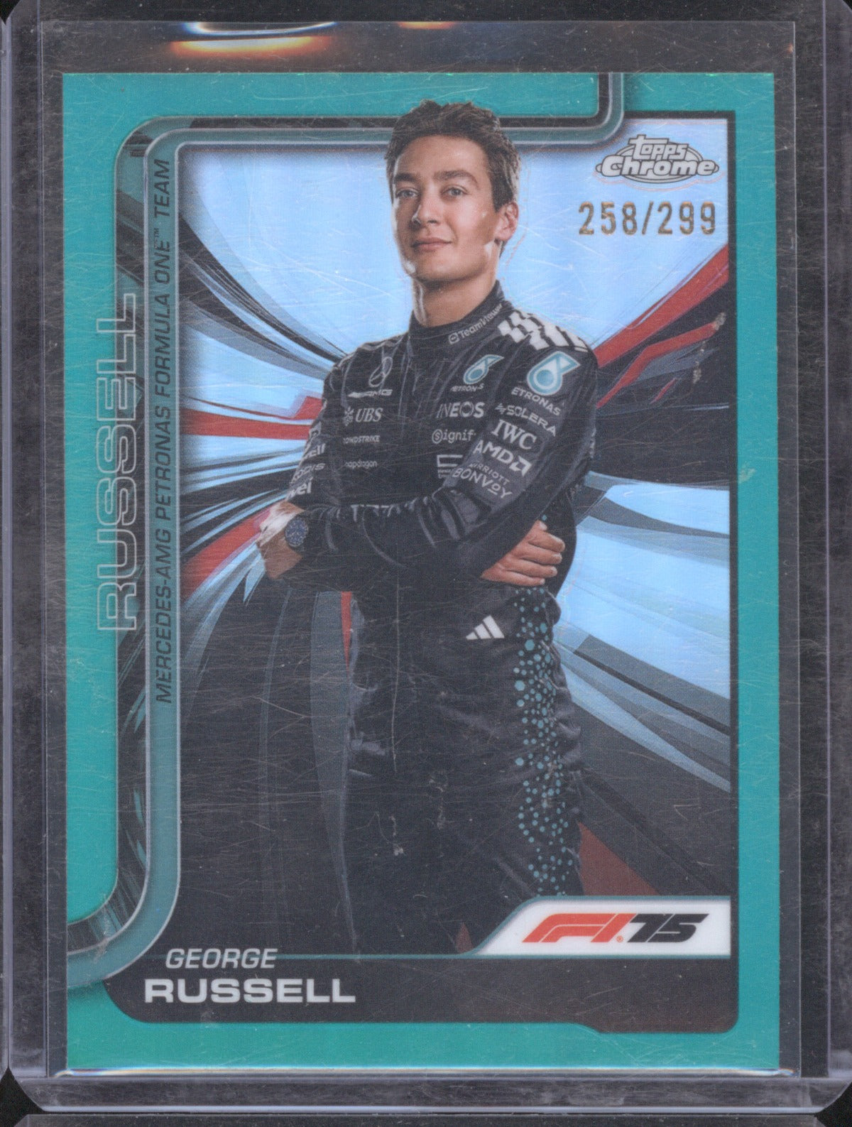 George Russell 2025 Topps Chrome Formula 1 #258 Teal /299
