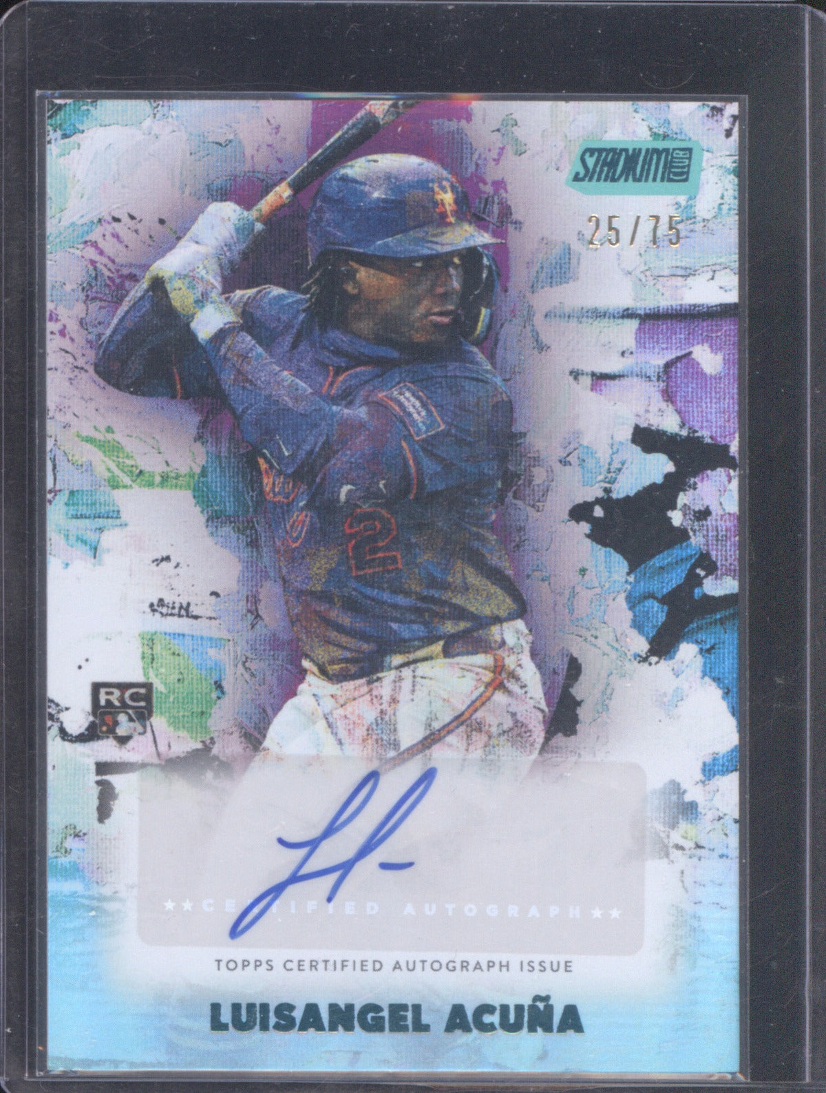 Luisangel Acuña 2025 Topps Stadium Club AA-LA Abstract Autograph Abstract /75