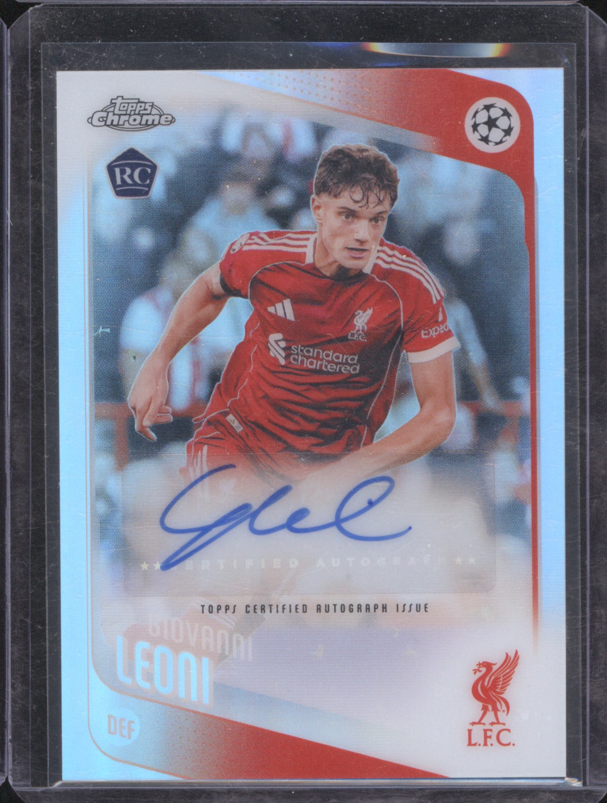 Giovanni Leoni 2025 Topps Chrome #CA-GL Refractor Auto RC Rookie