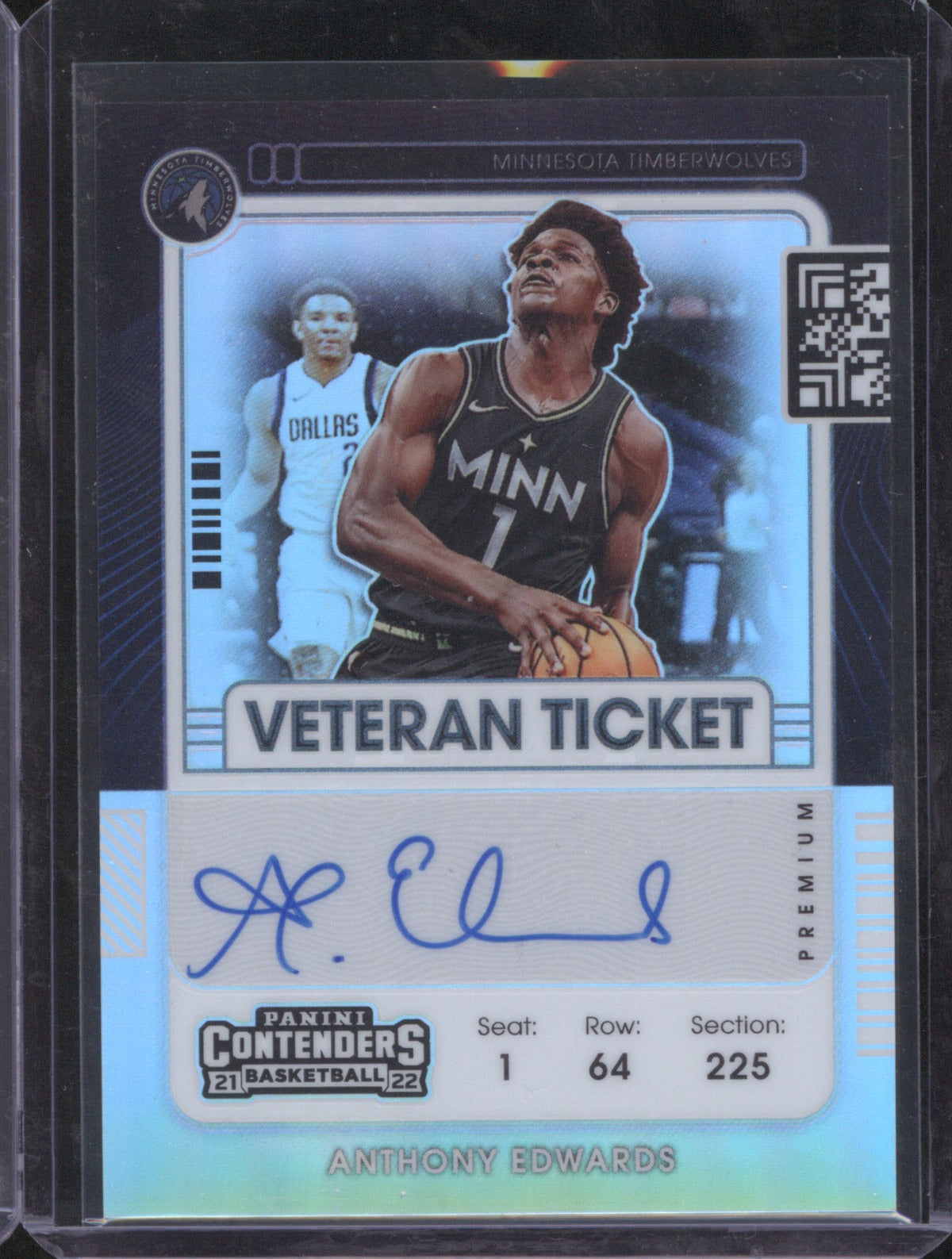 Anthony Edwards 2021 Panini Contenders Optic #VT-AEW Veteran Ticket Premium