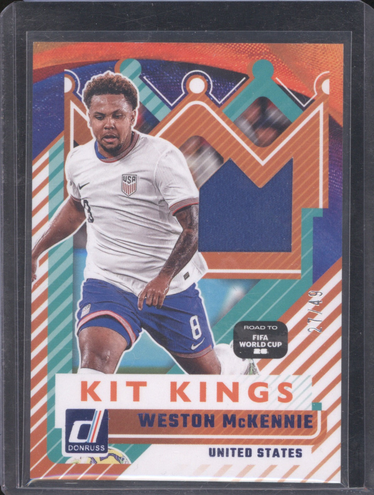 Weston McKennie 2025 Donruss Road to FIFA World Cup Kit Kings /49