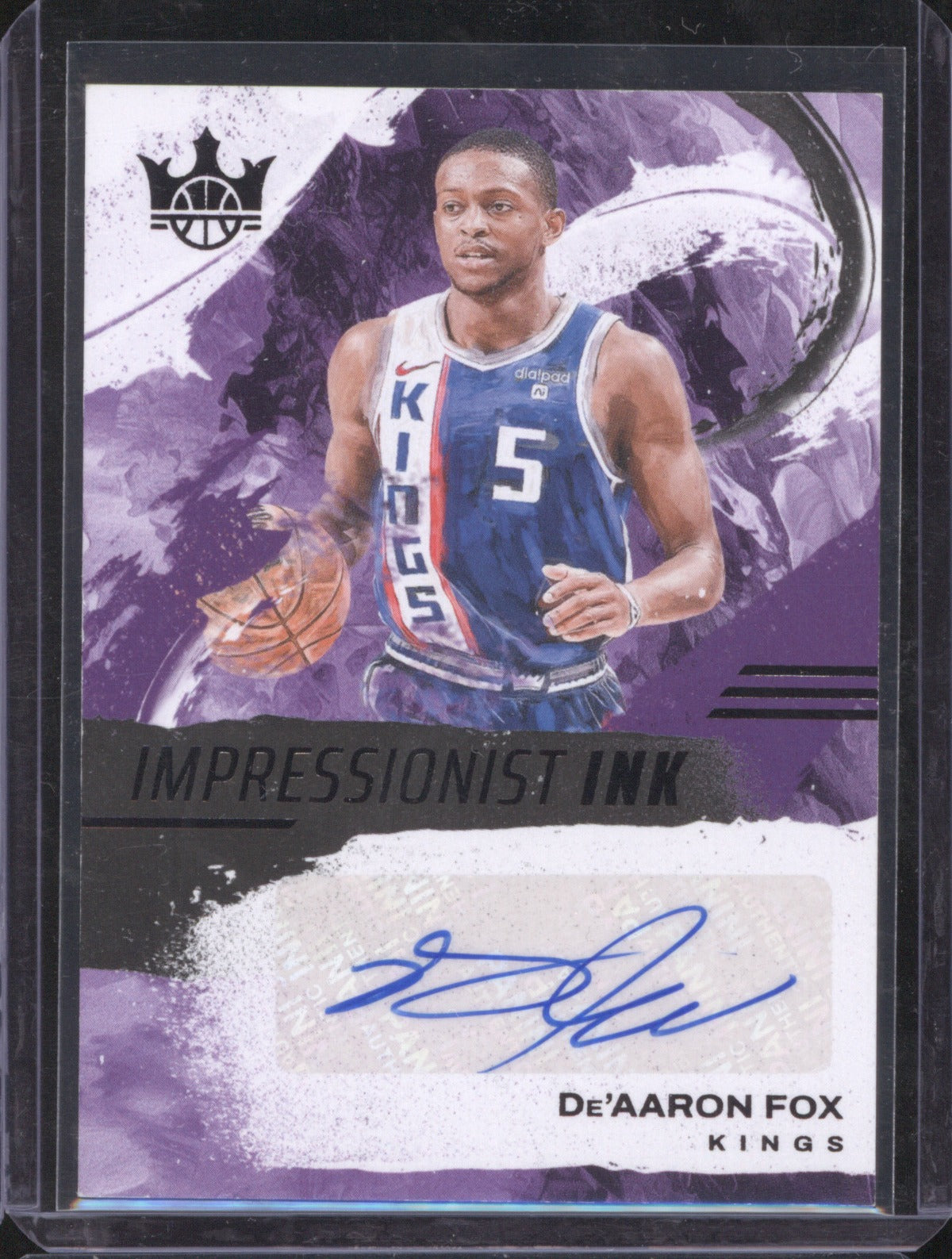De'Aaron Fox 2024 -25 Panini Court Kings II-FOX Impressionist Ink /8