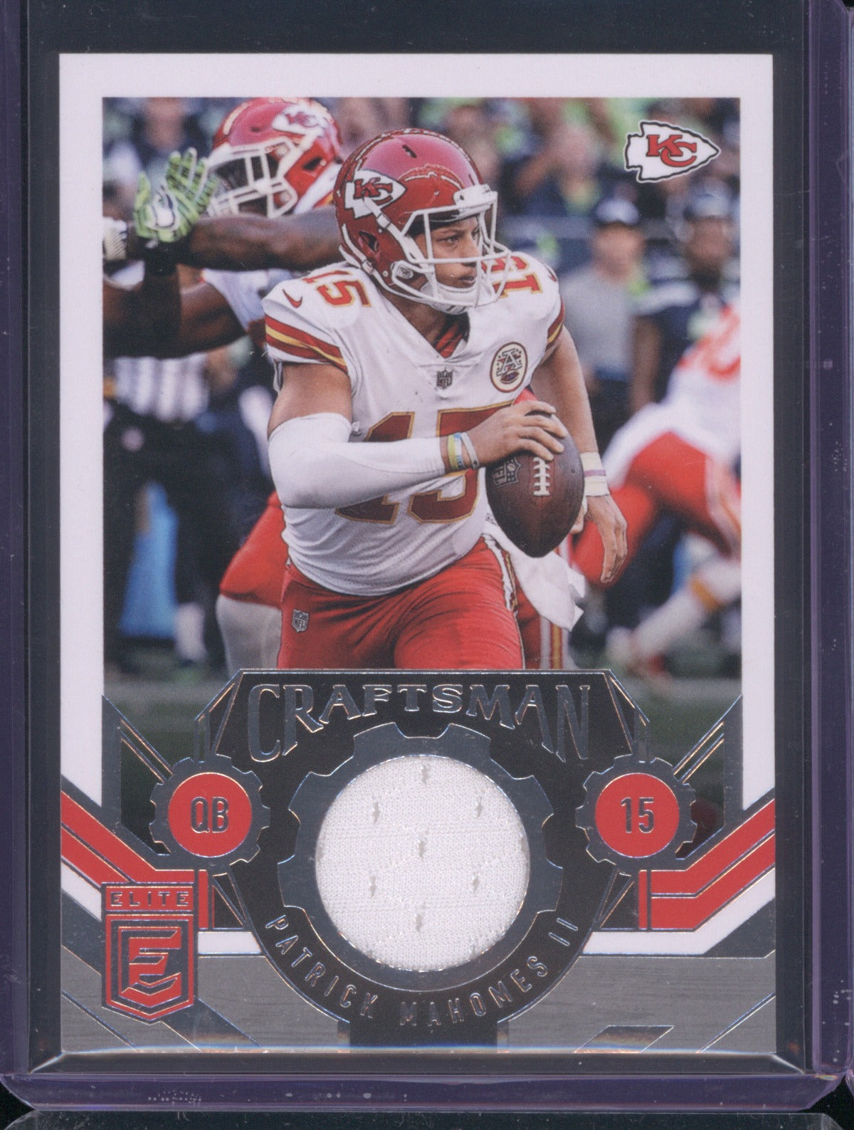 Patrick Mahomes II 2018 Panini Donruss Elite CJ-11 Craftsman Jersey