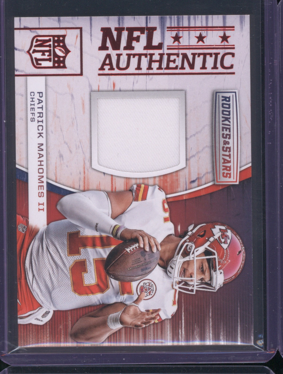 Patrick Mahomes II 2018 Panini Rookies & Stars A-16 NFL Authentic Jersey