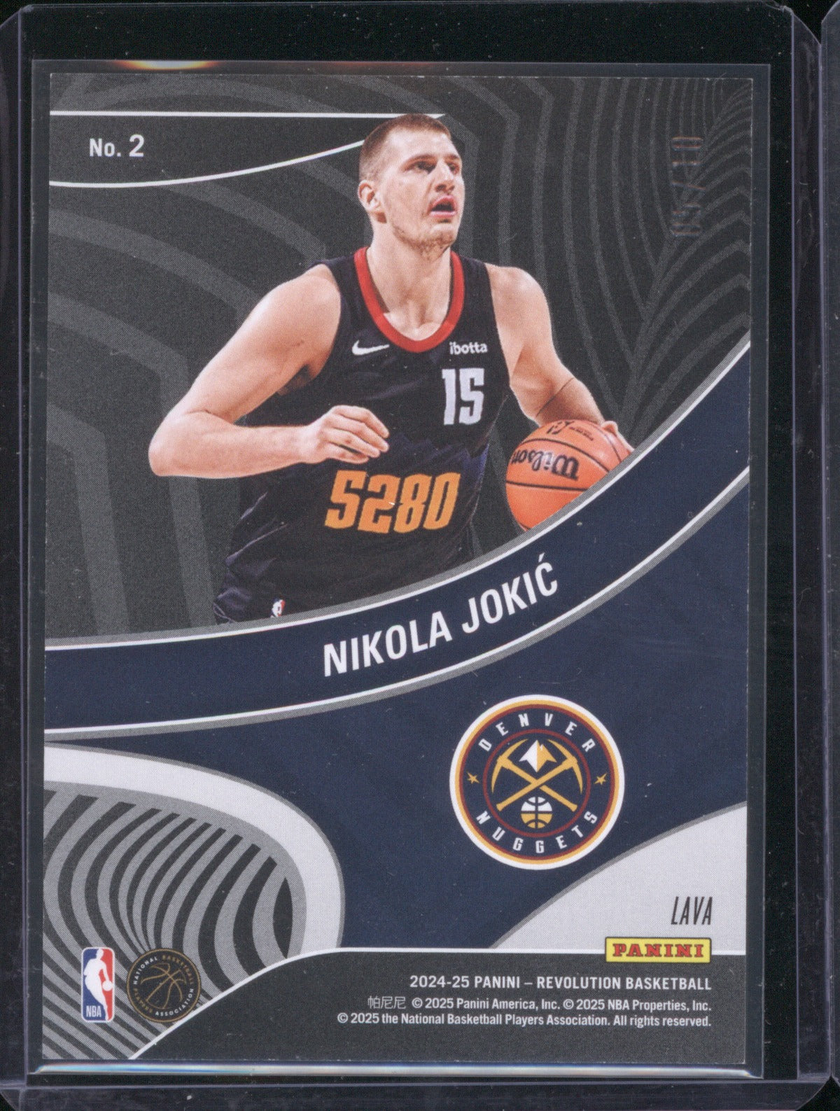 Nikola Jokic 2024-25 Panini Revolution 2 Showstoppers Lava 5/10
