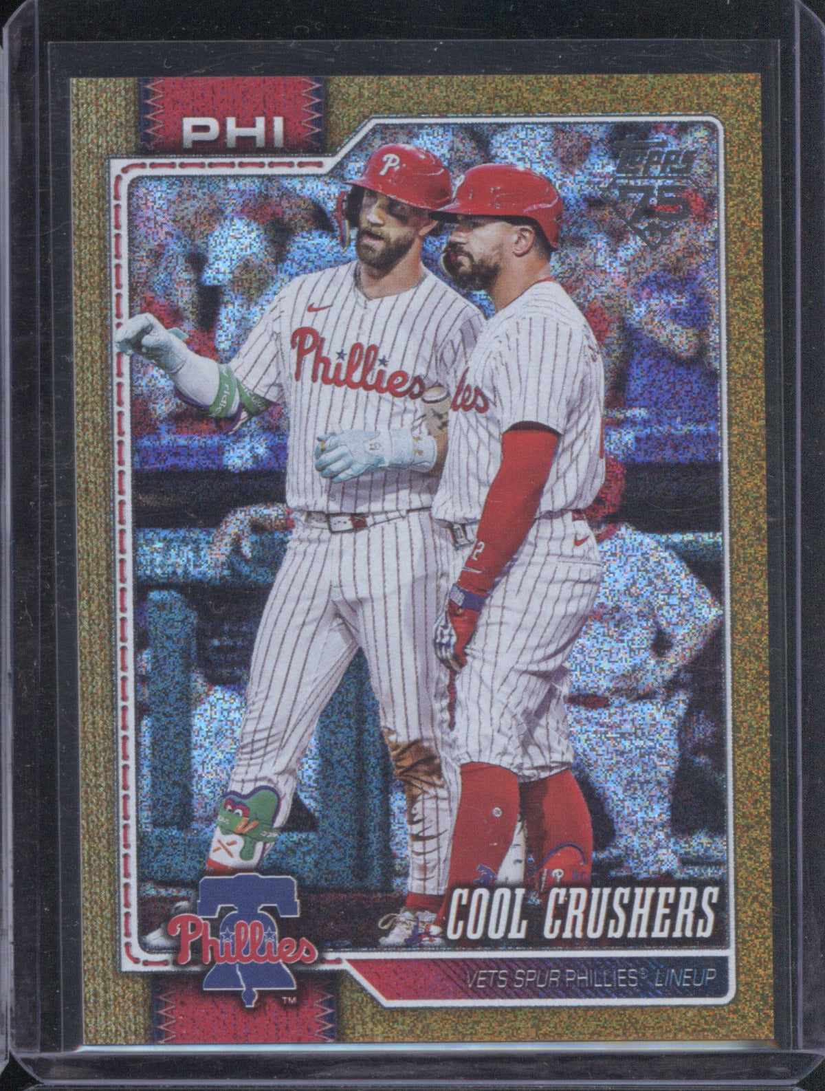 2026 Topps Series 1 197 Cool Crushers Harper Schwarber Gold Sandglitter 34/50