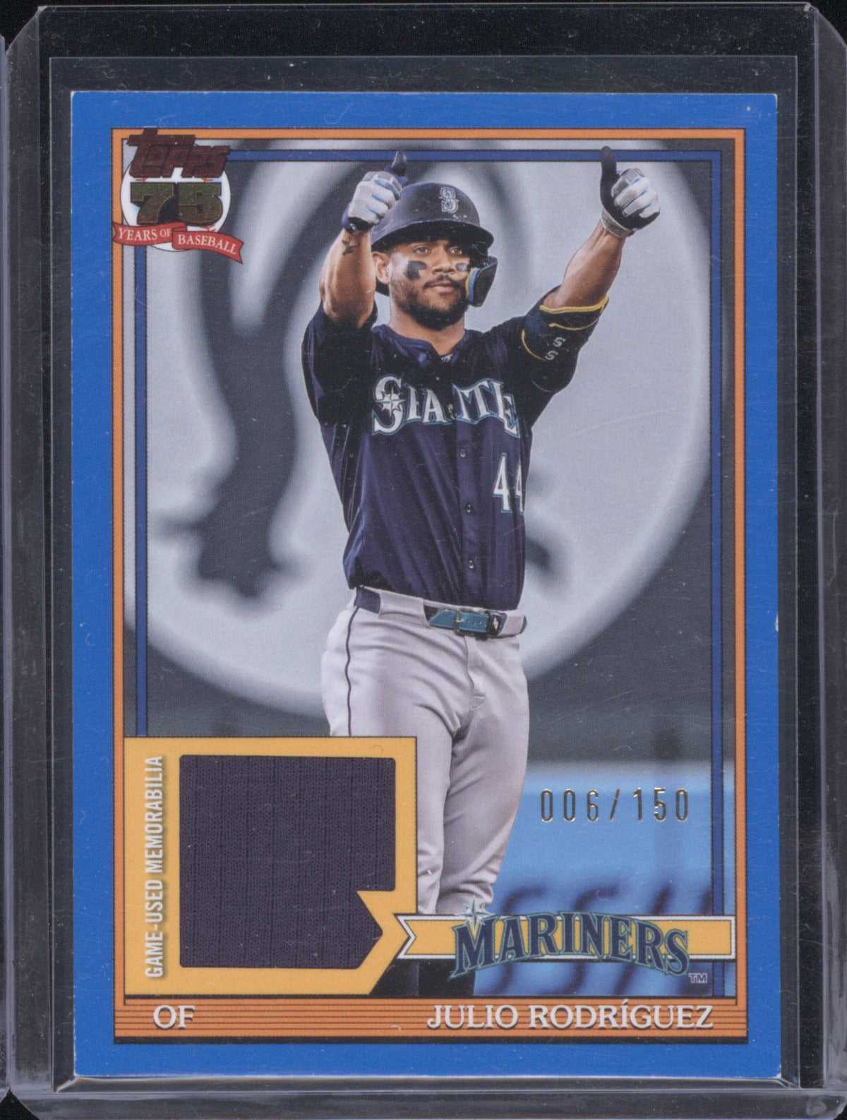 Julio Rodriguez 2026 Topps Series 1 91R-JR 1991 Relic Jersey Blue 6/150