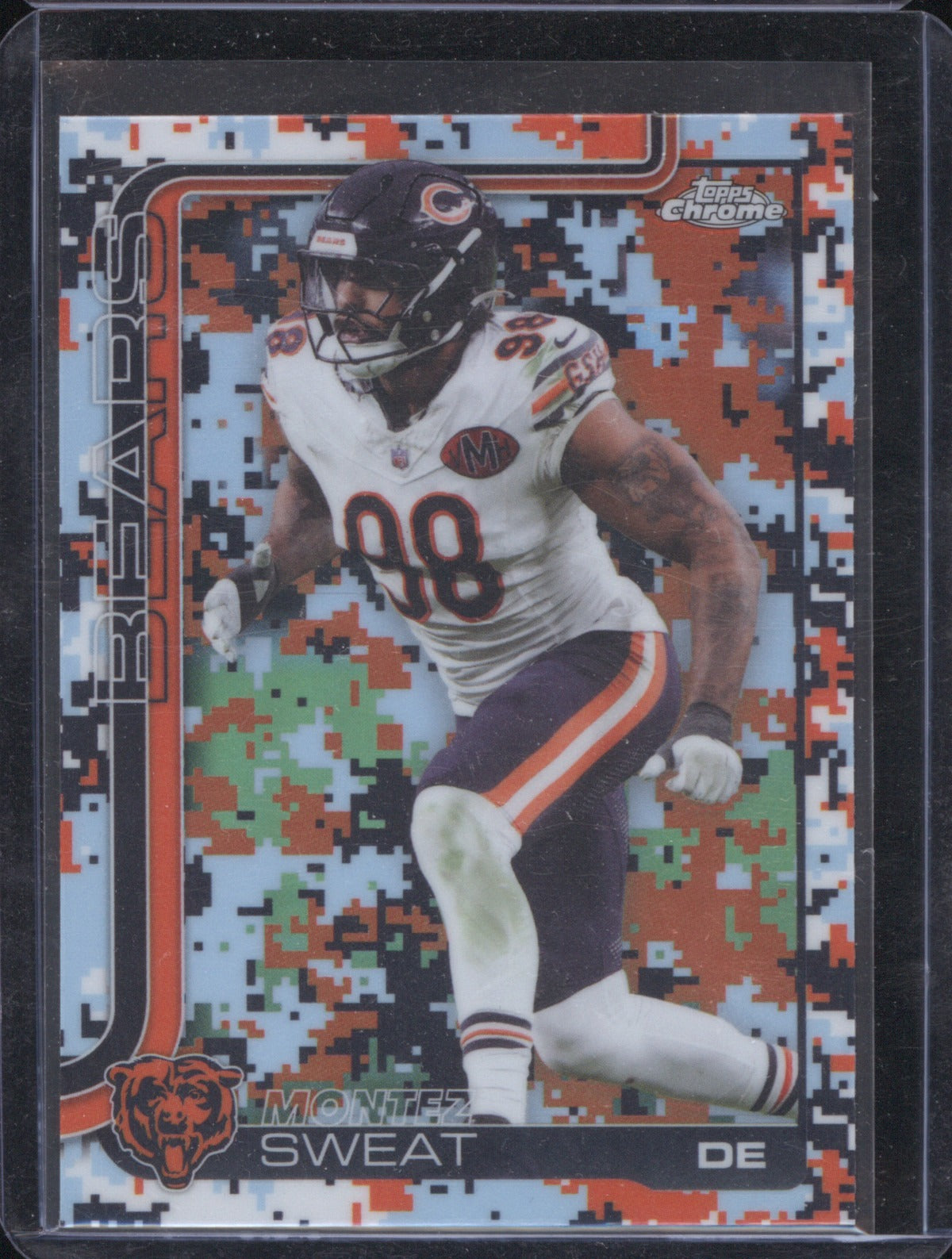 Montez Sweat 2025 Topps Chrome Football 56 Team Camo Variation
