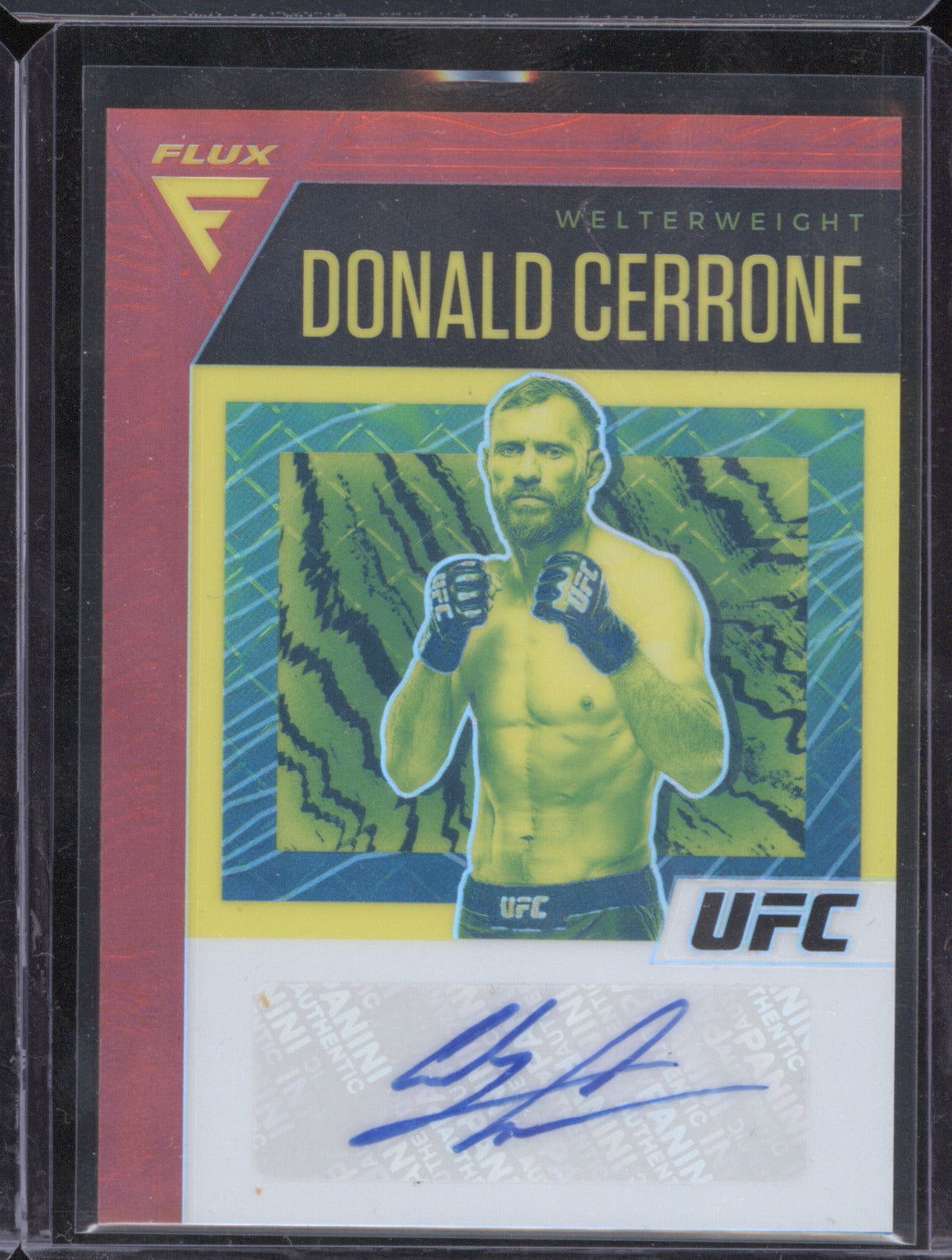 Donald Cerrone 2021 Panini Chronicles UFC FA-DCR Flux Auto Red