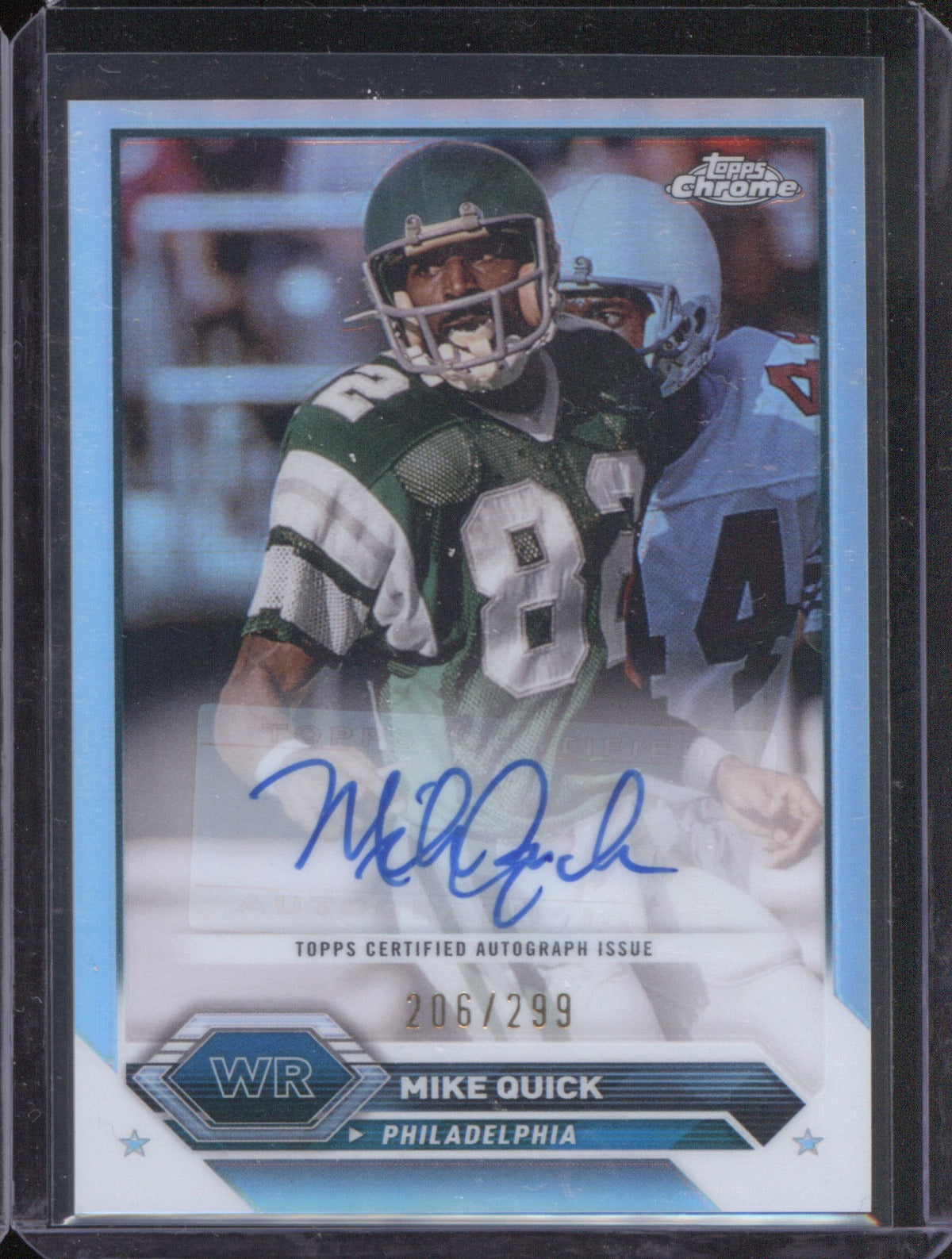 Mike Quick 2024 Topps Composite TCA-MQ Chrome Auto Refractor 206/299