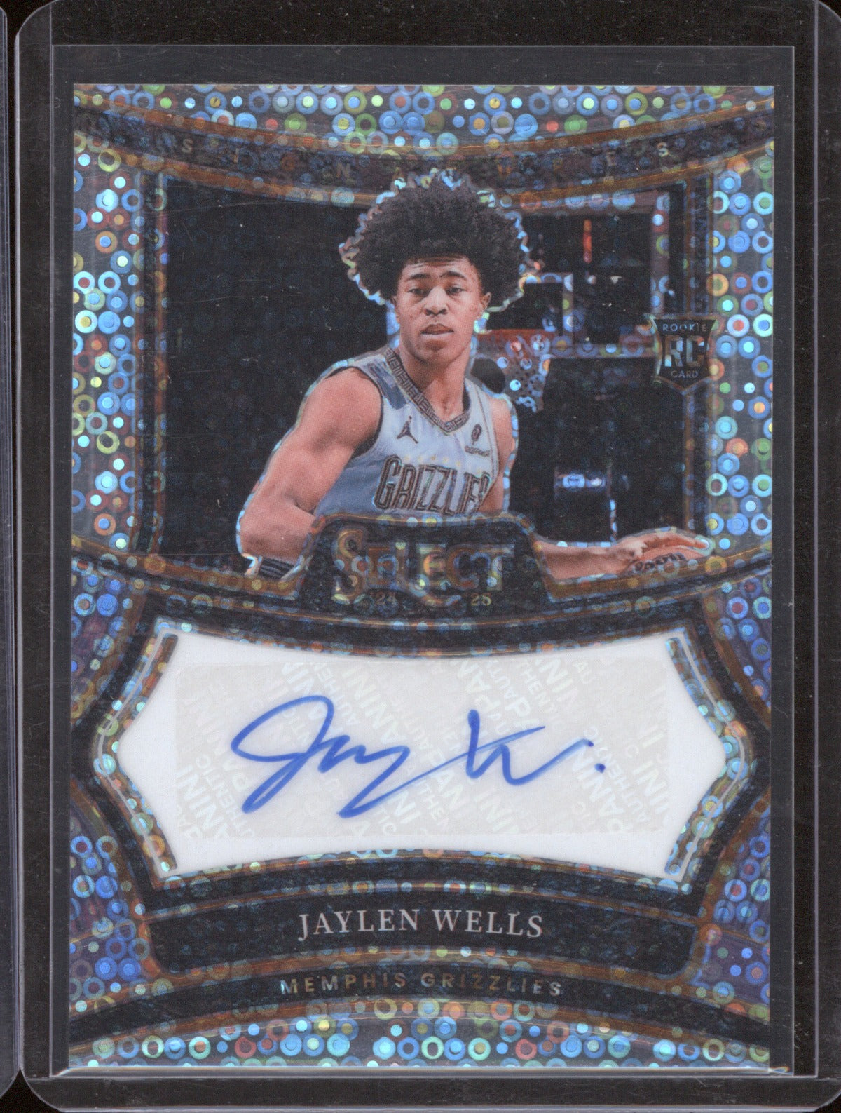 Jaylen Wells 2024 Panini Select #RS-WEL Rookie Signatures Disco Prizm Autograph