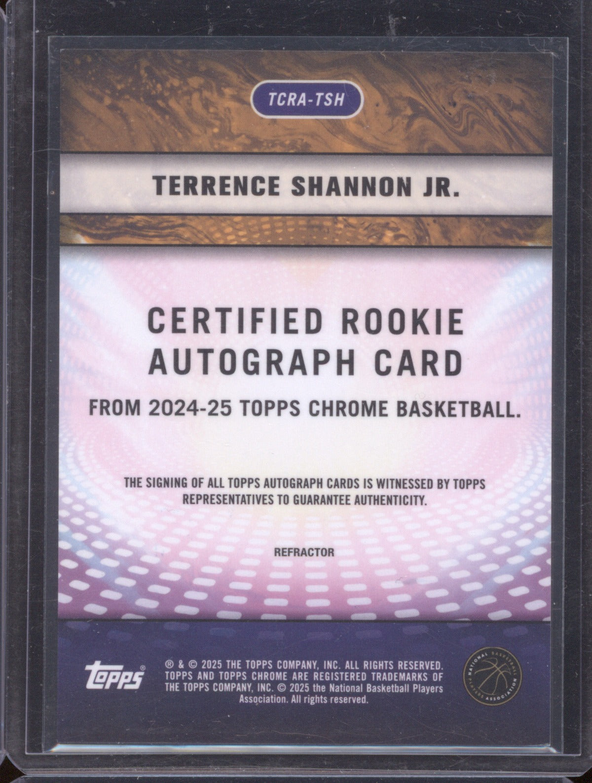 Terrence Shannon Jr. 2024 Topps #TCRA-TSH Chrome Certified Rookie Autograph