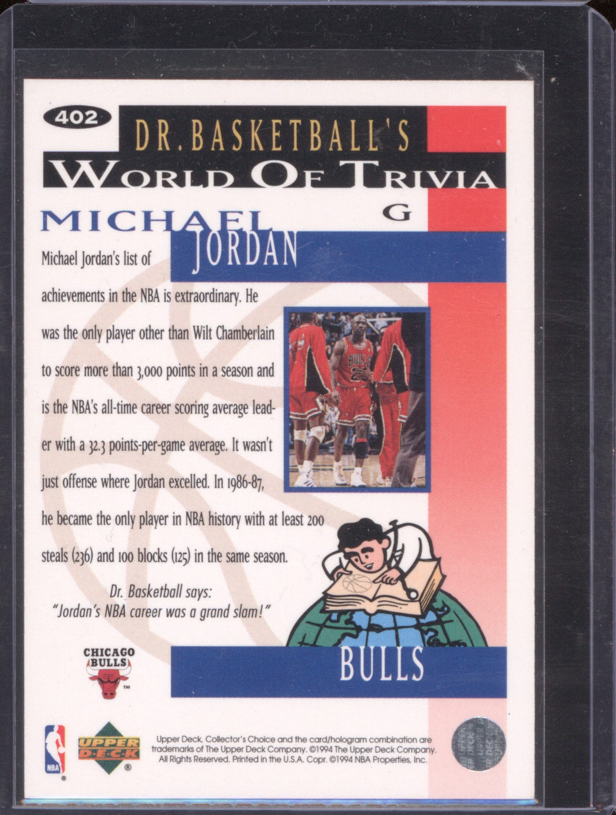Michael Jordan 1994 Upper Deck Collector's Choice Gold Signature #402 Bulls