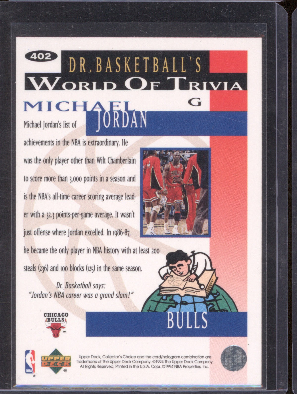 Michael Jordan 1994 Upper Deck Collector's Choice Gold Signature #402 Bulls