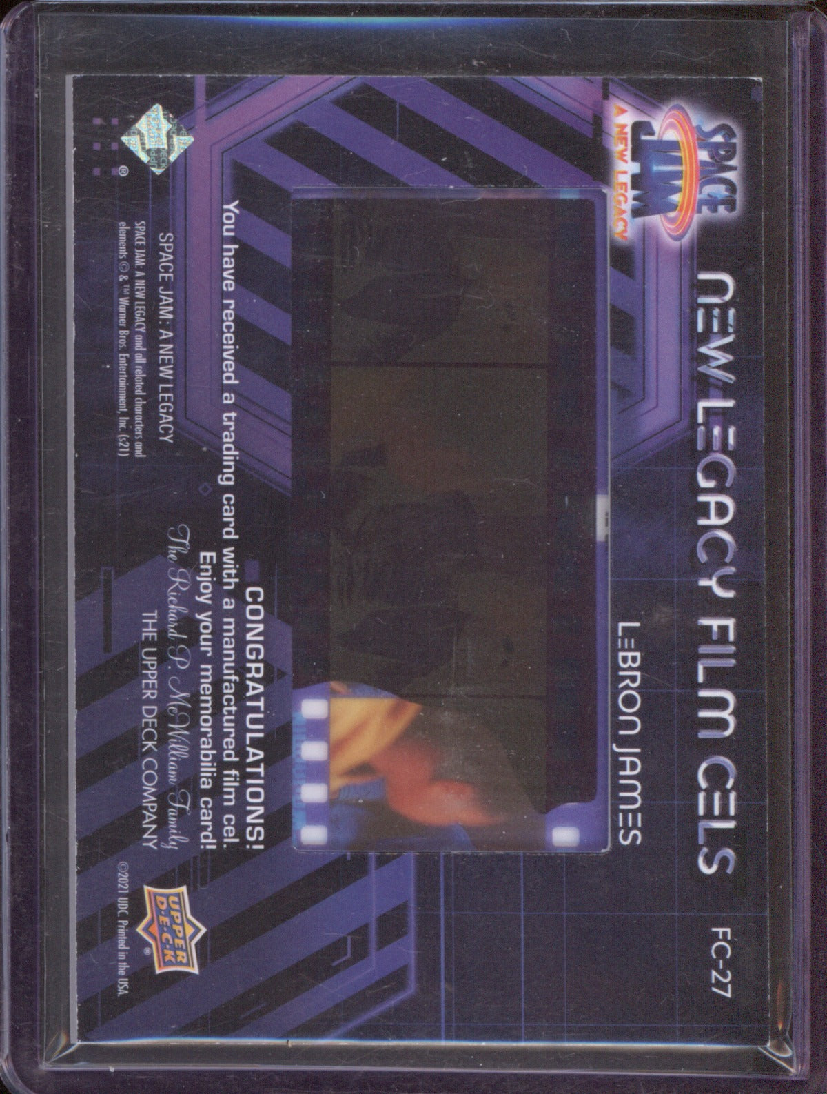 LeBron James 2021 Upper Deck Space Jam A New Legacy #FC-27 Film Cels Tier 4