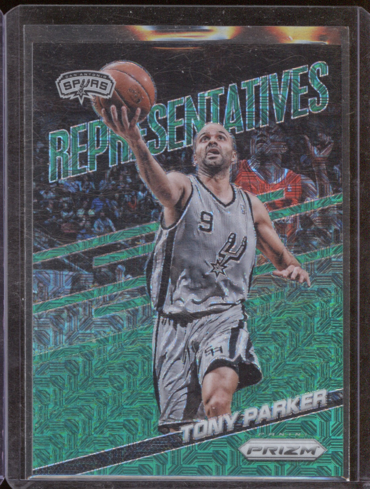 Tony Parker Panini Prizm 2014-15 #3 Representatives Green Mojo Prizm /25