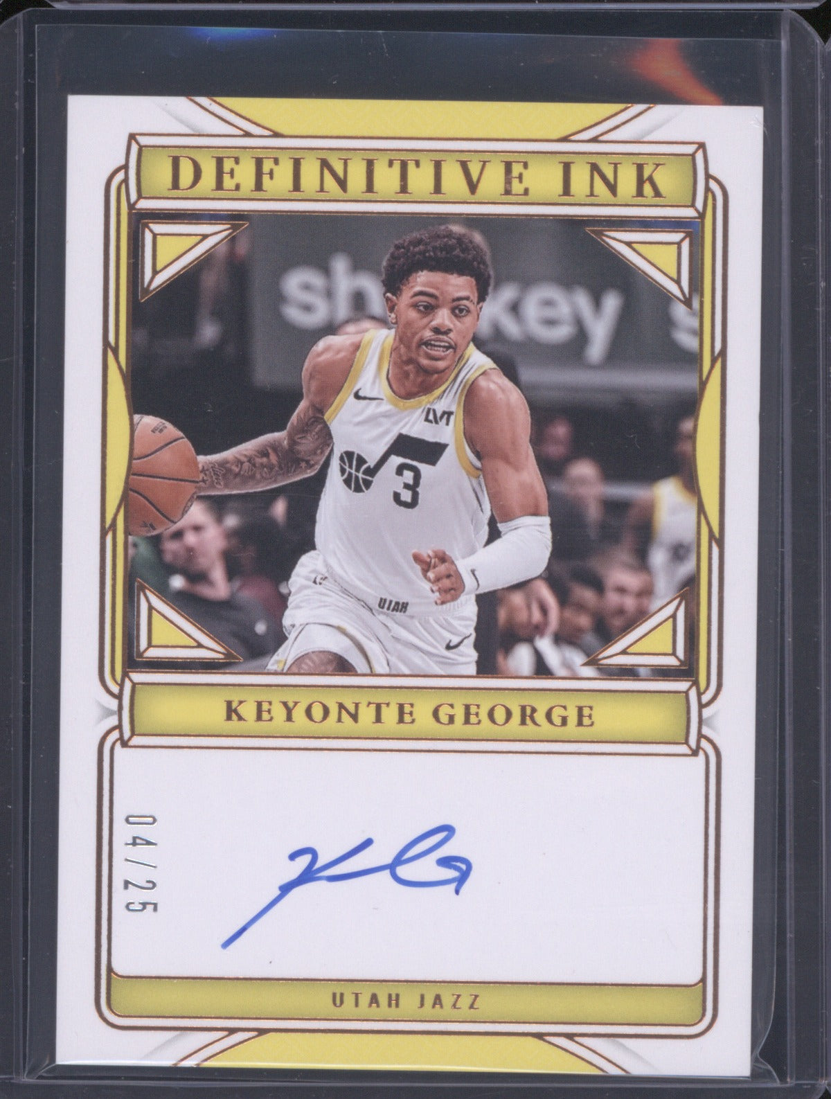 Keyonte George 2024/25 Panini National Treasures Definitive Ink Red /25 Auto
