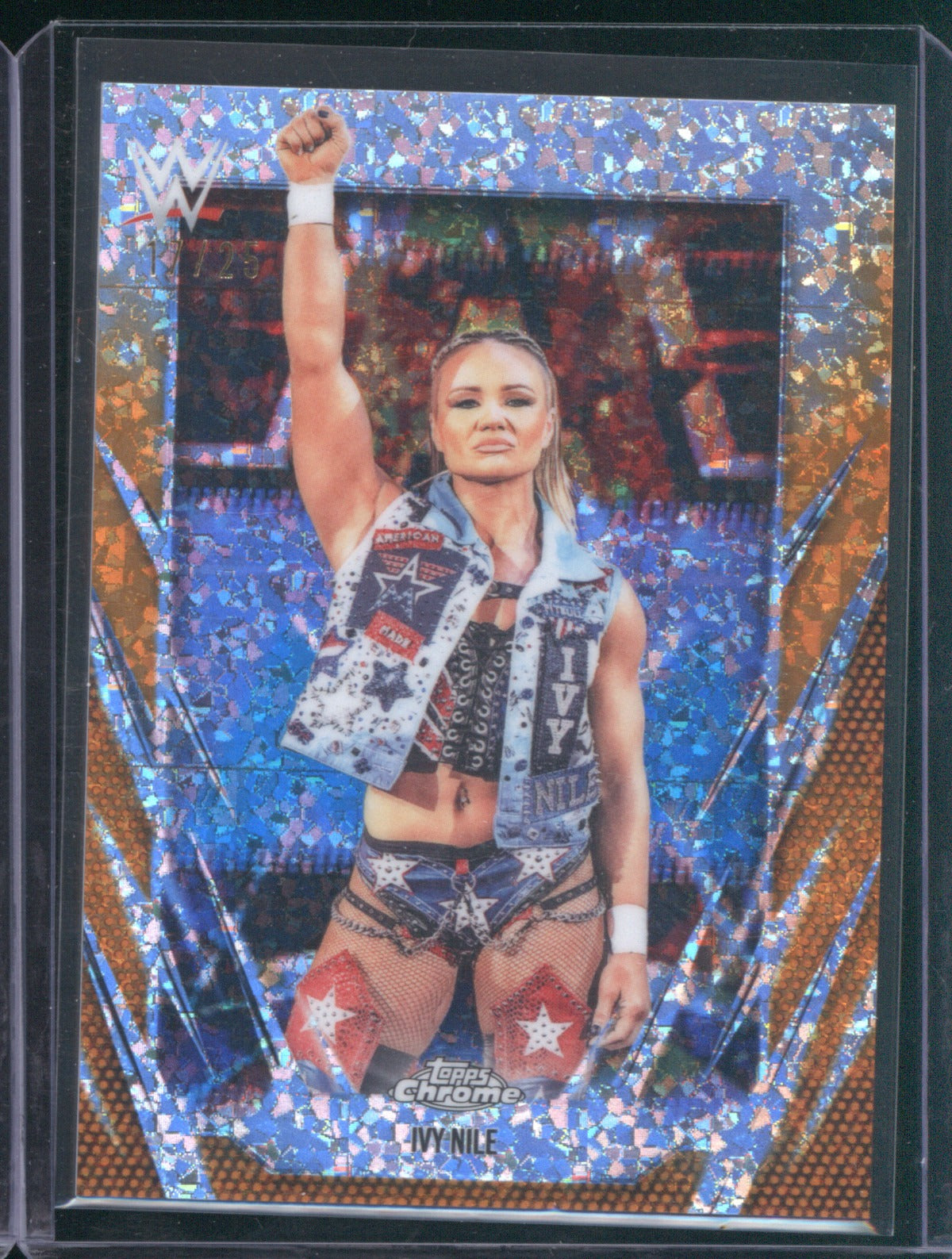 2026 Topps Chrome WWE Ivy Nile #181 Orange Mini Diamond Refractor /25