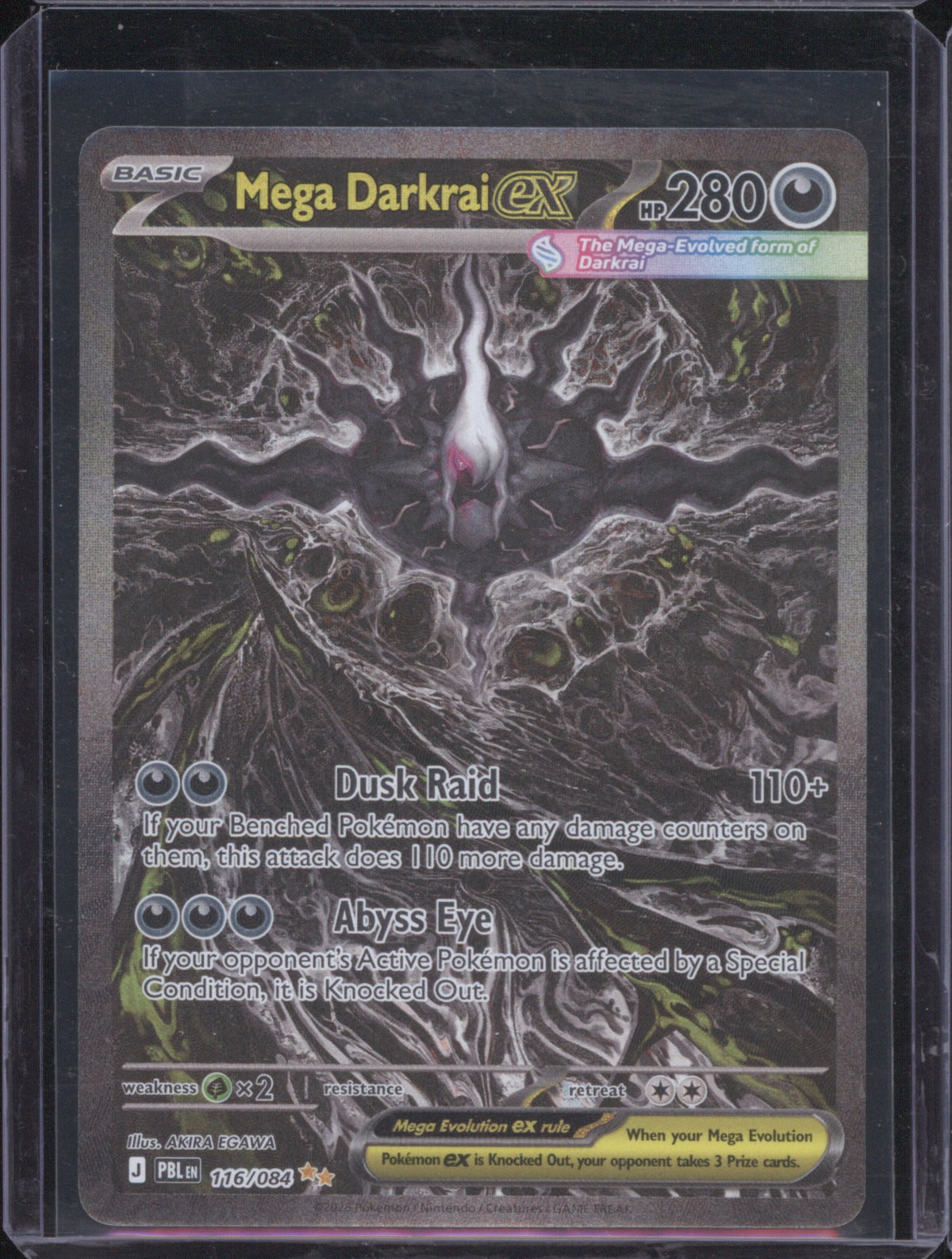 Mega Darkrai ex 2026 Pokemon Pitch Black #116 Special Illustration Rare